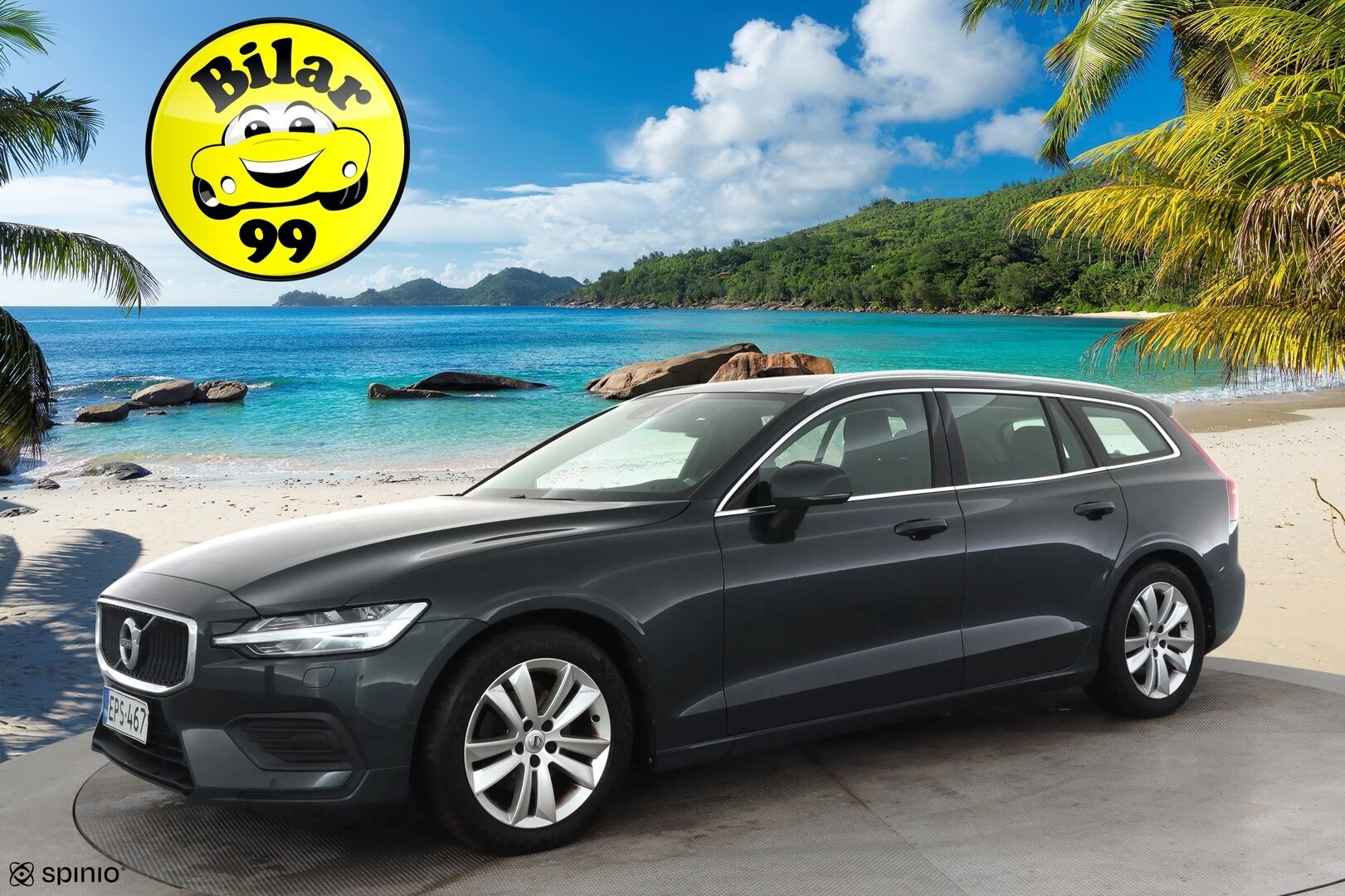 Volvo V60 2019 D3 Business aut * Webasto / ACC / LED / Kaistavahti / Navi / Keyless * - Suomi-auto / Kahdet renkaat aluvanteilla