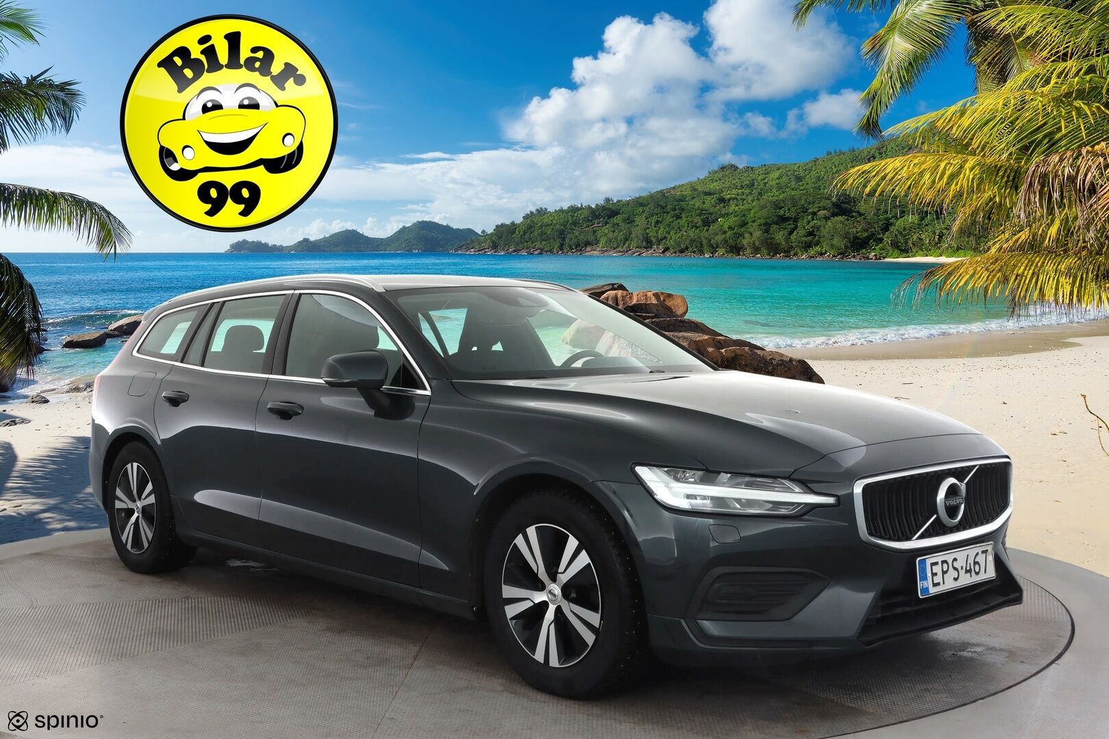 Volvo V60 2019 D3 Business aut * Webasto / ACC / LED / Kaistavahti / Navi / Keyless * - Suomi-auto / Kahdet renkaat aluvanteilla