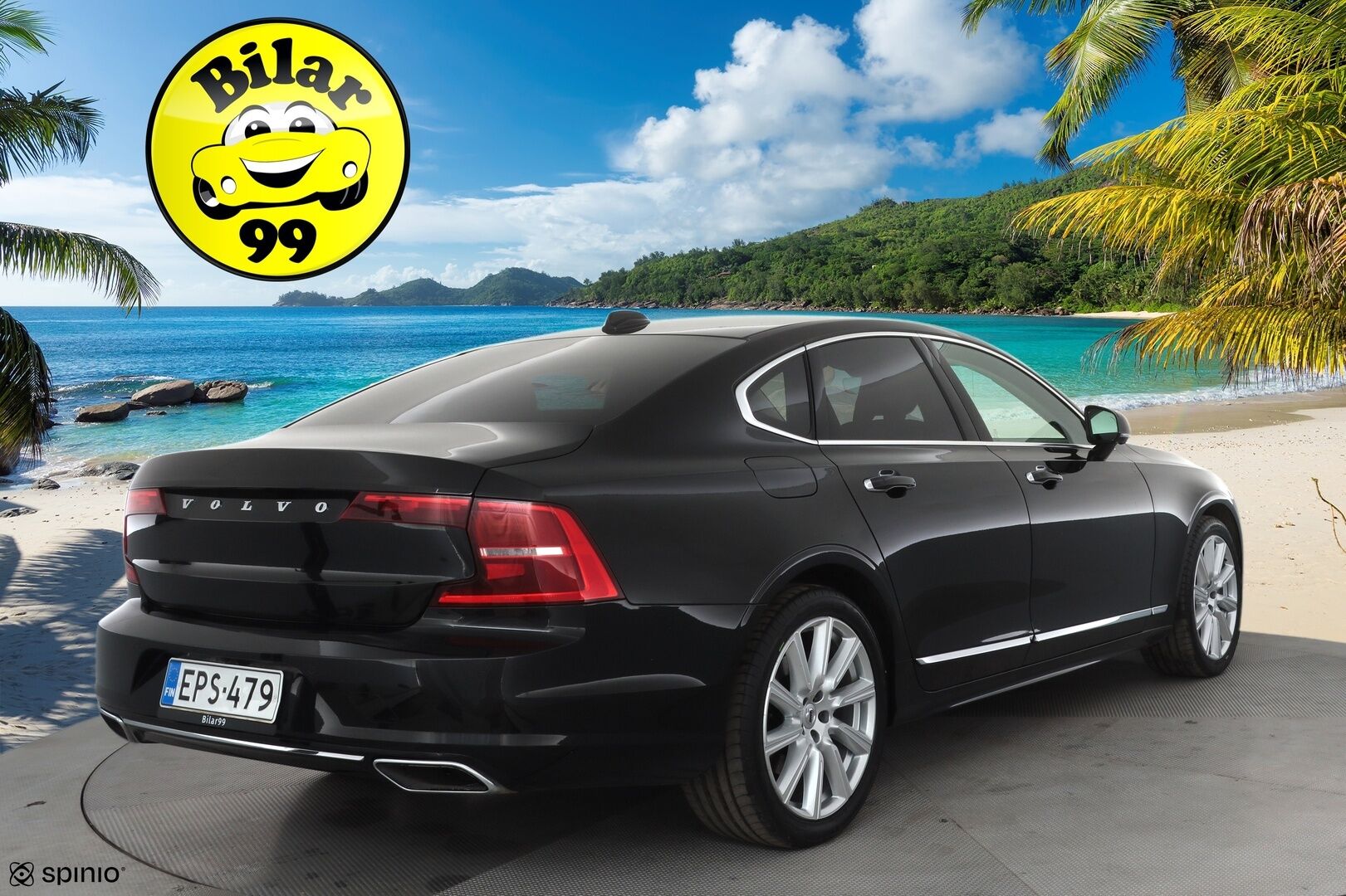 Volvo S90 2019 T8 AWD Inscription aut * ACC / Webasto / 360° / HUD / Ilmajouset / High performance audio / Ruskeat nahat * - Kahdet renkaat aluvanteilla / Merkkihuollettu
