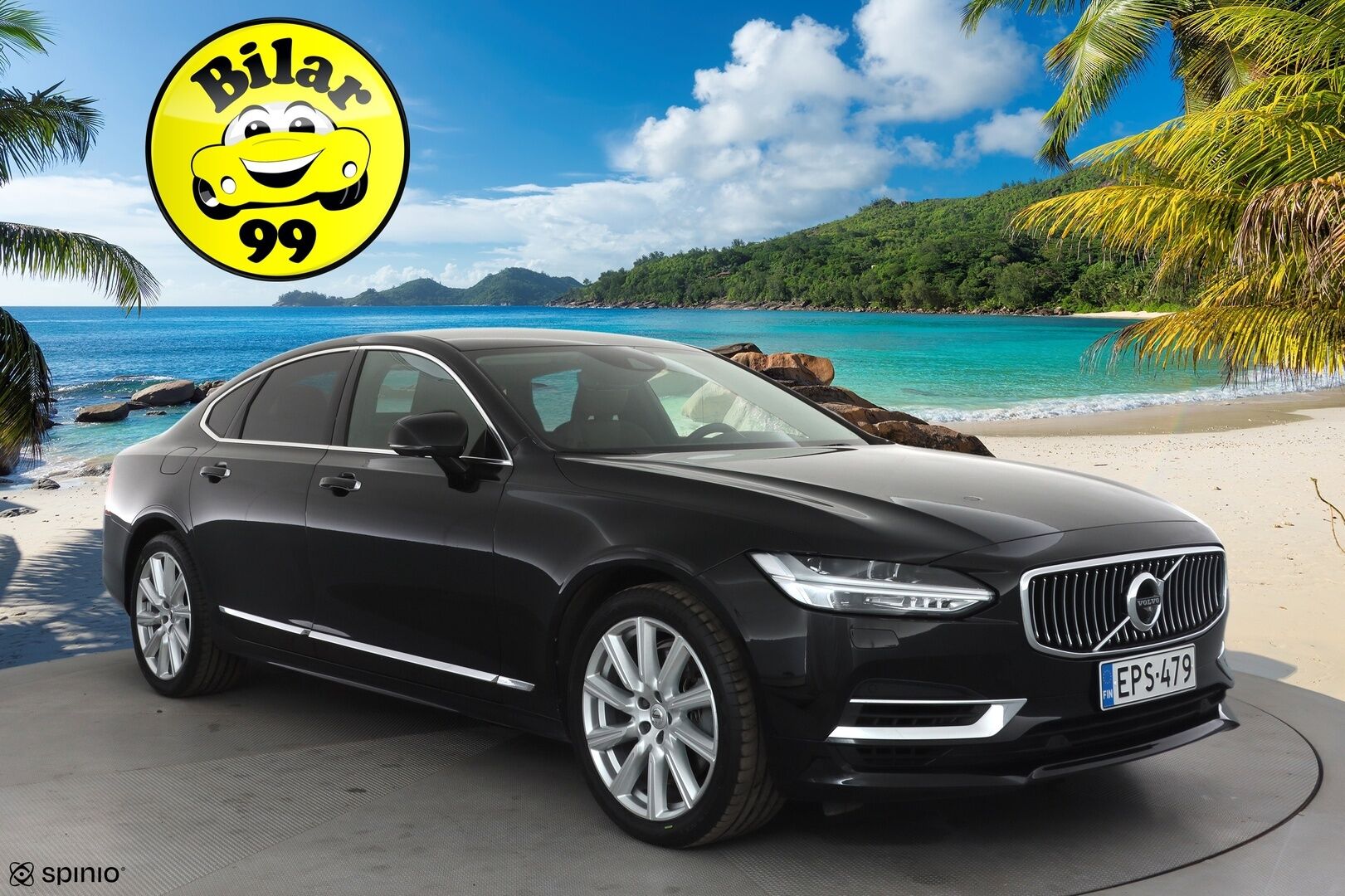 Volvo S90 2019 T8 AWD Inscription aut * ACC / Webasto / 360° / HUD / Ilmajouset / High performance audio / Ruskeat nahat * - Kahdet renkaat aluvanteilla / Merkkihuollettu