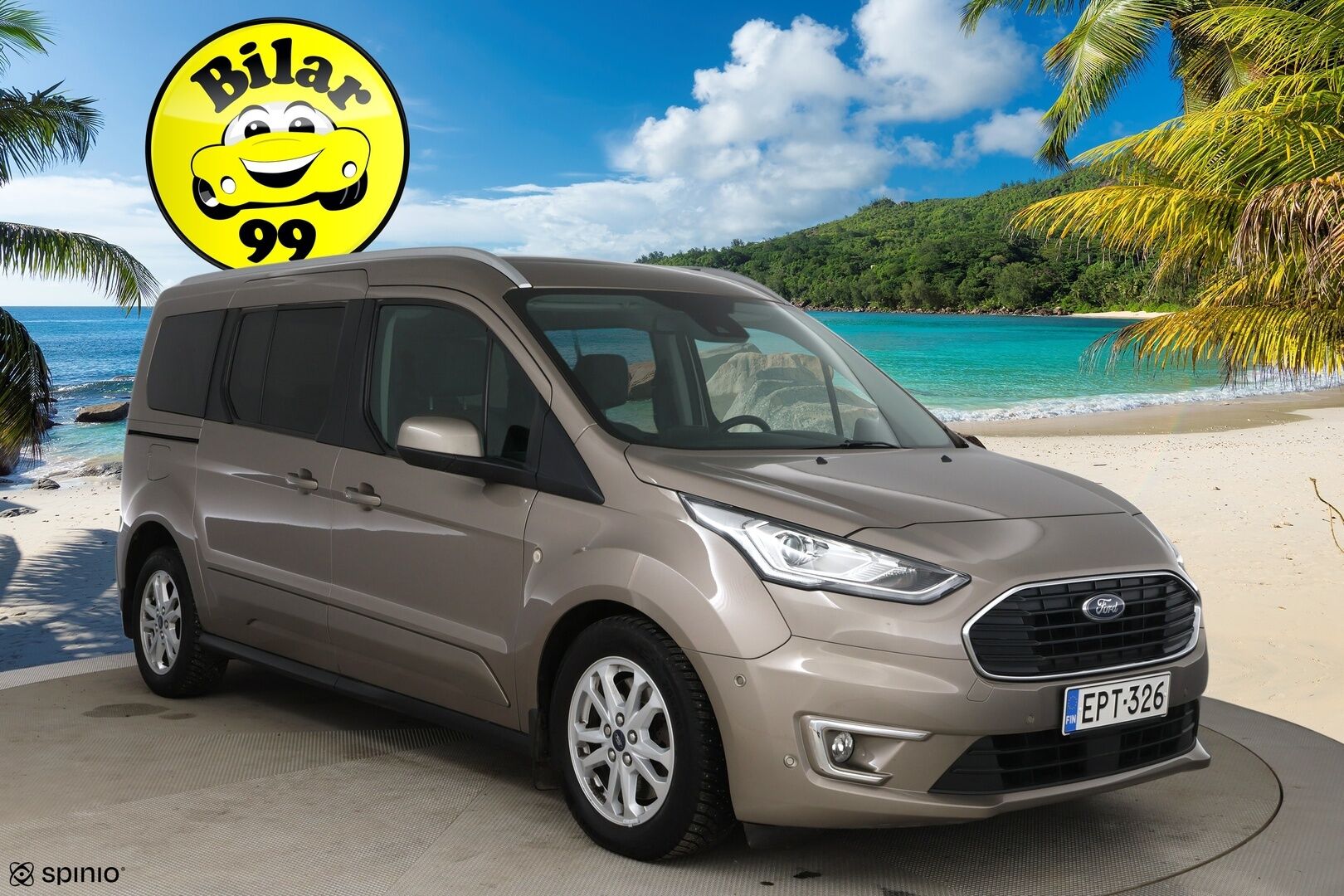 Ford Grand Tourneo Connect 2018 1,5 TDCi 120 hv A8 Titanium 7-paik. / 1- omist - Suomi-Auto / Vakkari / PA-Lämmitin / Lasikatto / P-kamera / NAVI / KeylessGo - Minikilometrit & Juuri Huollettu !