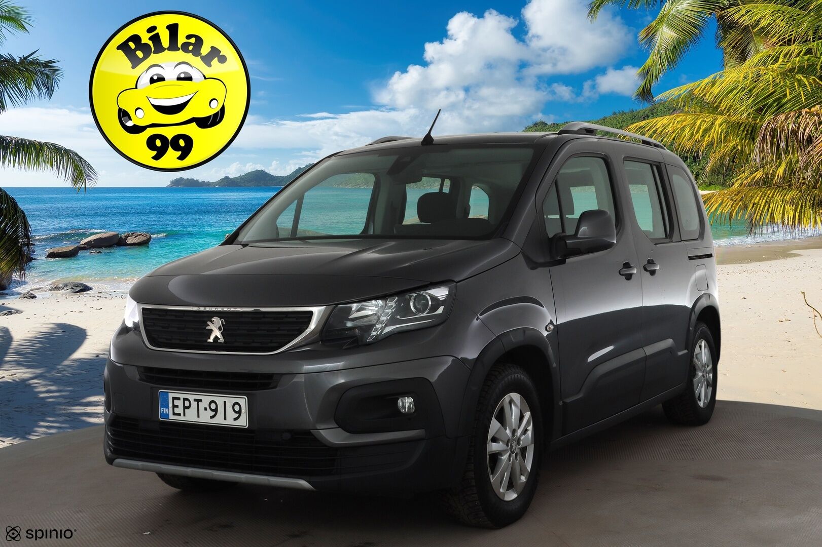 Peugeot Rifter 2019 Allure BlueHDi 100 S&S L1 * Vakkari / P.Tutka / Lohko+Sisä / Koukku / Navi * - Suomi-auto / Merkkihuollettu