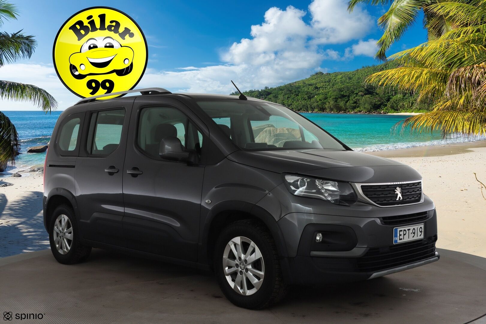 Peugeot Rifter 2019 Allure BlueHDi 100 S&S L1 * Vakkari / P.Tutka / Lohko+Sisä / Koukku / Navi * - Suomi-auto / Merkkihuollettu