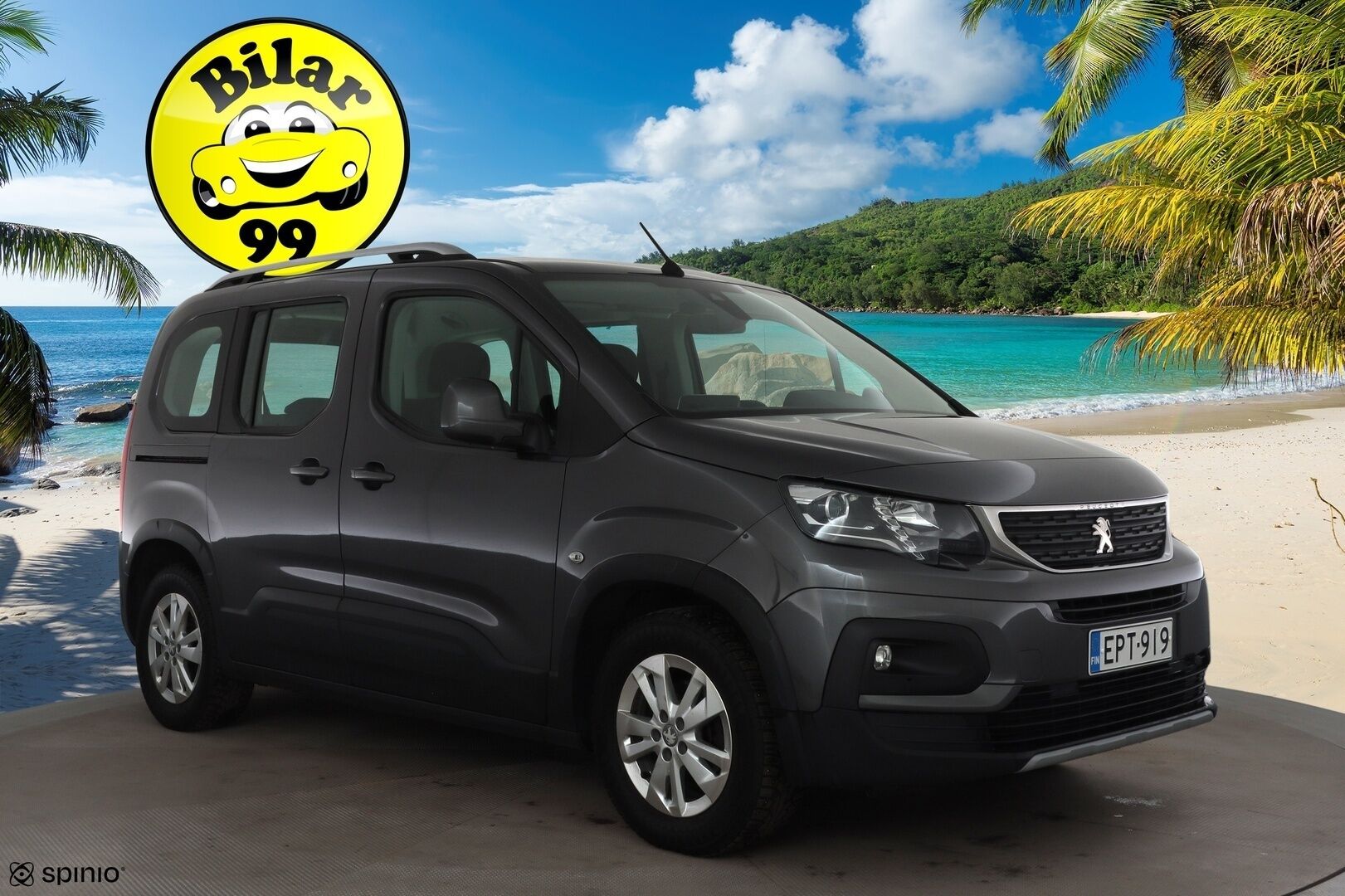 Peugeot Rifter 2019 Allure BlueHDi 100 S&S L1 * Vakkari / P.Tutka / Lohko+Sisä / Koukku / Navi * - Suomi-auto / Merkkihuollettu