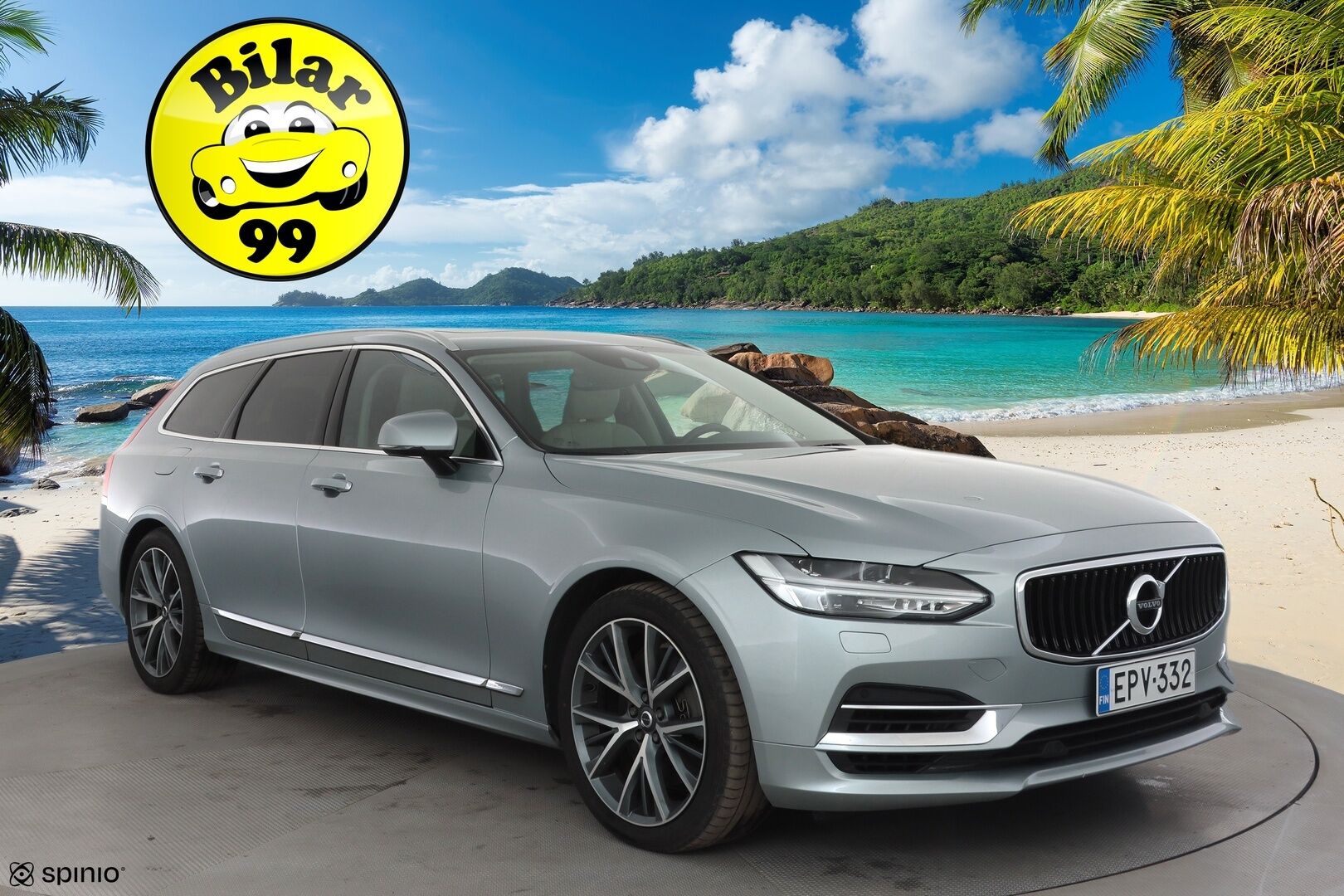 Volvo V90 2019 T8 AWD Inscription aut * ACC / Webasto / Panorama / Full LED / Muistipenkki / P.kamera / Vaaleat nahat / BLIS / Navi / Keyless * - Suomi-auto / Kahdet renkaat aluvanteilla - HULLUT AVAJAISHULINAT KORKOTARJOUS 3,29 %