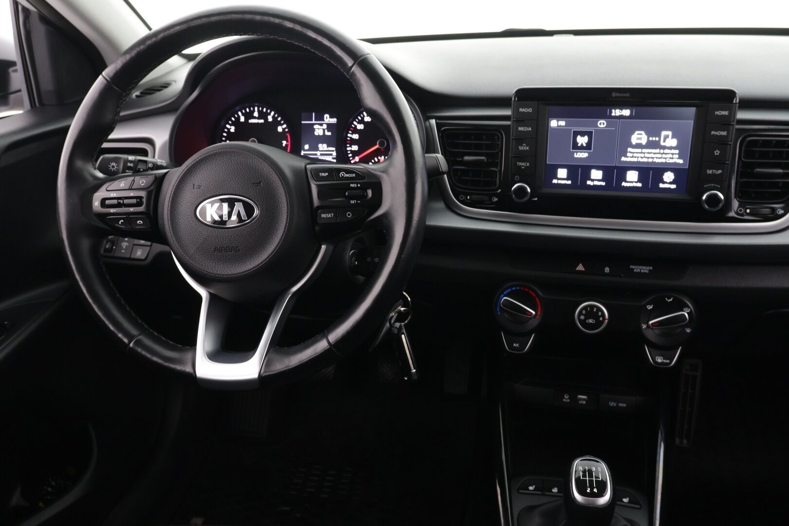 Kia Rio 2018 1,0 T-GDI ISG 100hv EX EcoDynamics / P. Kamera / Bluetooth / Vakkari / Ratinlämmitin / Lohko+sisäpuhallin - Suomi-Auto / 2 x aluvanteet / Hyväkuntoiset nastat /