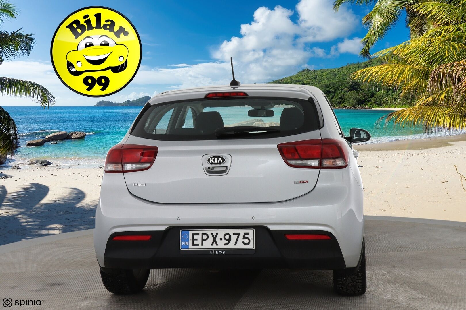 Kia Rio 2018 1,0 T-GDI ISG 100hv EX EcoDynamics / P. Kamera / Bluetooth / Vakkari / Ratinlämmitin / Lohko+sisäpuhallin - Suomi-Auto / 2 x aluvanteet / Hyväkuntoiset nastat /