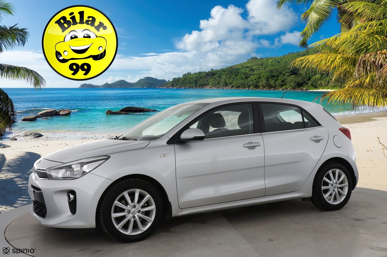 Kia Rio 2018 1,0 T-GDI ISG 100hv EX EcoDynamics / P. Kamera / Bluetooth / Vakkari / Ratinlämmitin / Lohko+sisäpuhallin - Suomi-Auto / 2 x aluvanteet / Hyväkuntoiset nastat /