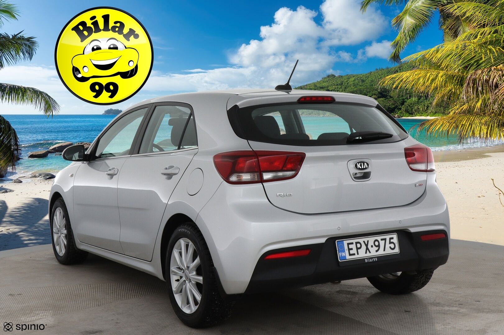 Kia Rio 2018 1,0 T-GDI ISG 100hv EX EcoDynamics / P. Kamera / Bluetooth / Vakkari / Ratinlämmitin / Lohko+sisäpuhallin - Suomi-Auto / 2 x aluvanteet / Hyväkuntoiset nastat /