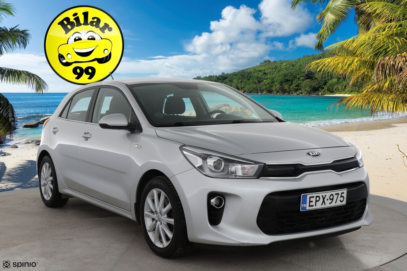 Kia Rio 2018 1,0 T-GDI ISG 100hv EX EcoDynamics / P. Kamera / Bluetooth / Vakkari / Ratinlämmitin / Lohko+sisäpuhallin - Suomi-Auto / 2 x aluvanteet / Hyväkuntoiset nastat /