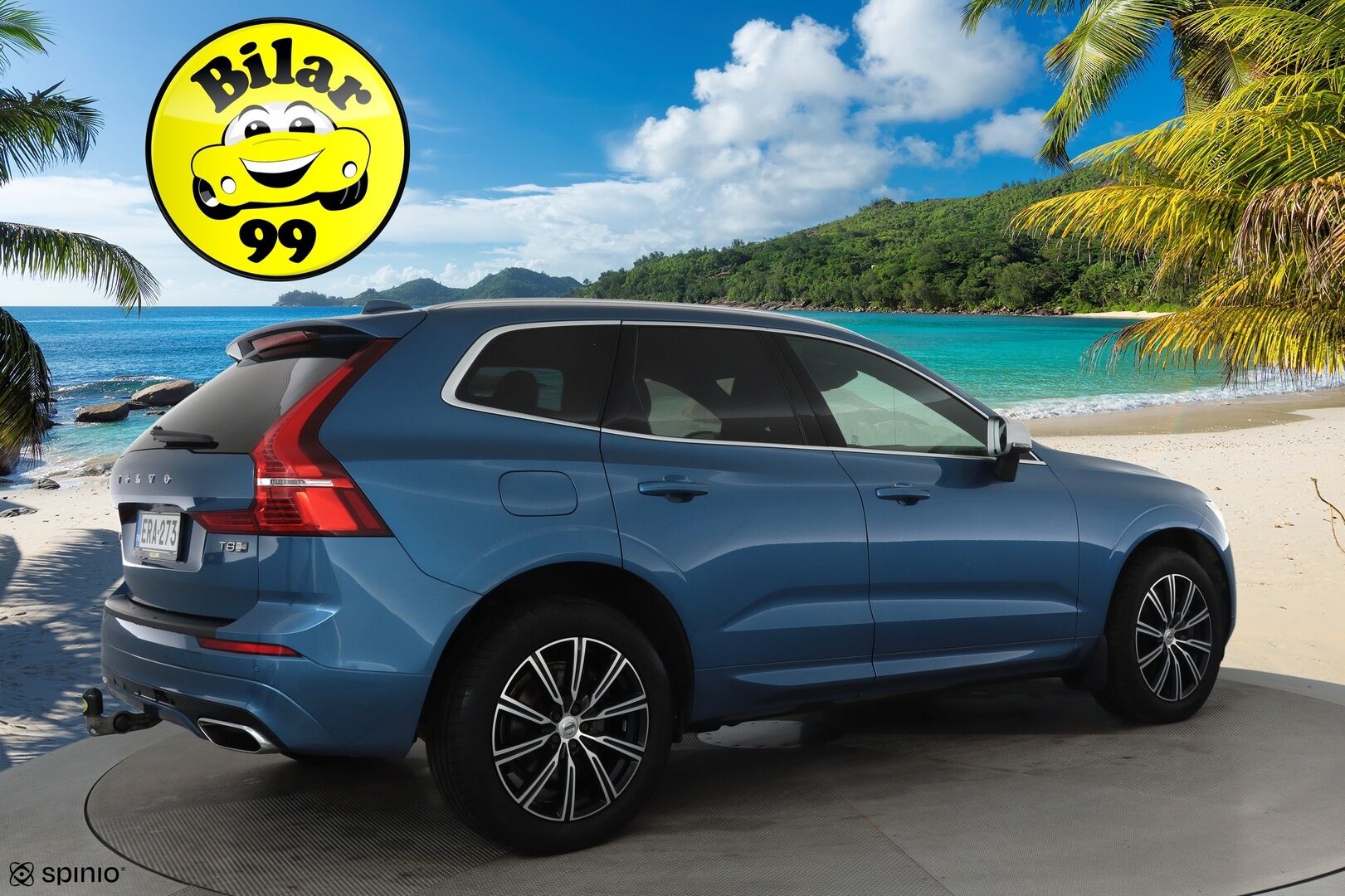 Volvo XC60 2019 T8 AWD R-Design aut **ACC / Ilma-alusta / H&K / Panorama / Koukku / Webasto / Muistipenkki / Full-LED / P.kamera** - 3,99 % KORKOTARJOUS TÄHÄN AUTOON 28.9. ASTI! - Kovilla varusteilla oleva Suomi Auto! Merkkihuollettu, jakohihna vaihdettu 5/25 135tkm! Kahdet renkaat aluvanteilla.  