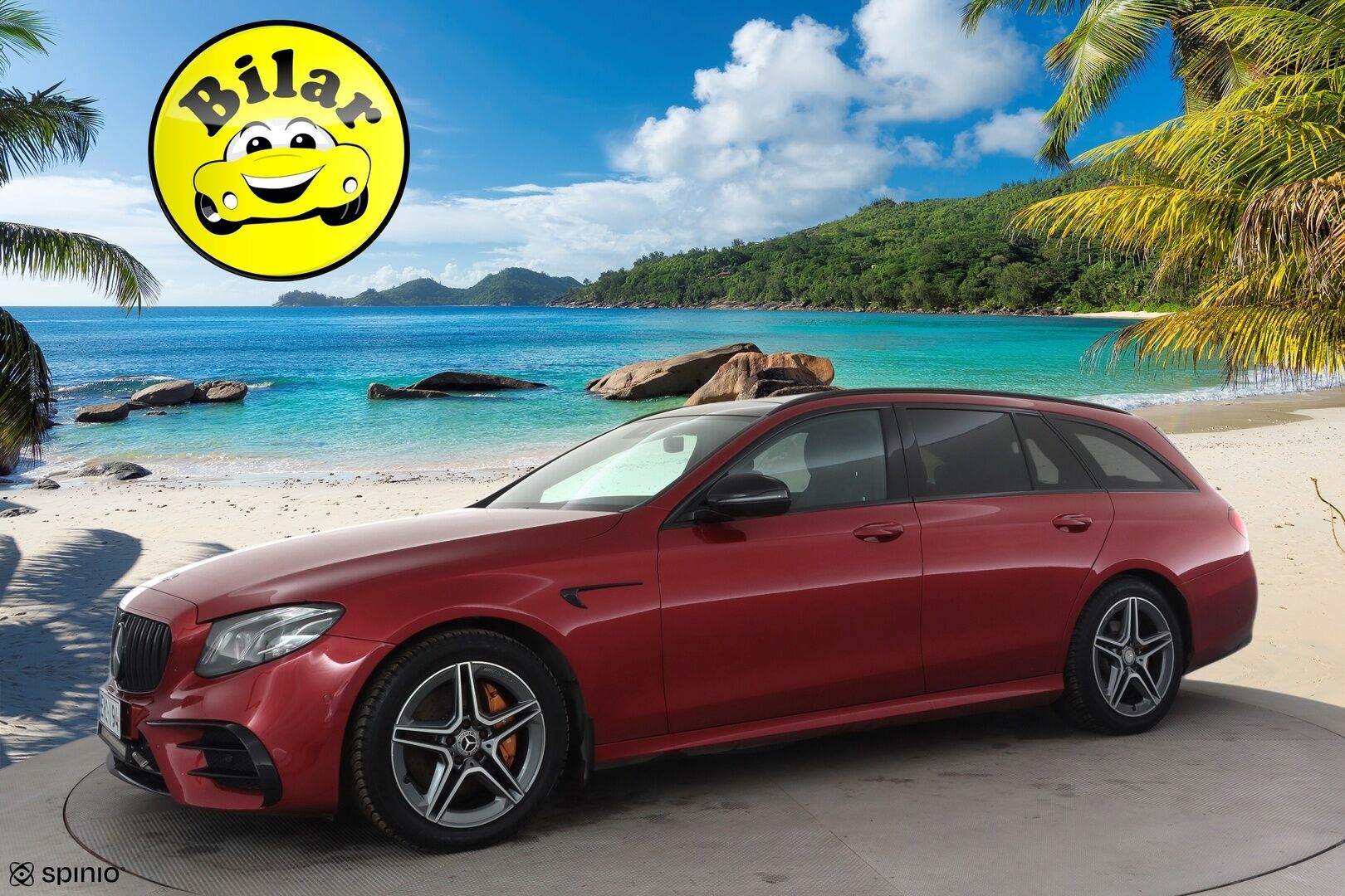 Mercedes-Benz E 2018 220 d 4Matic T A Business AMG - Burmester | Panorama | Webasto | Koukku | ACC | Multibeam | 360 | Sportpenkit | Kahdet renkaat aluvanteilla
