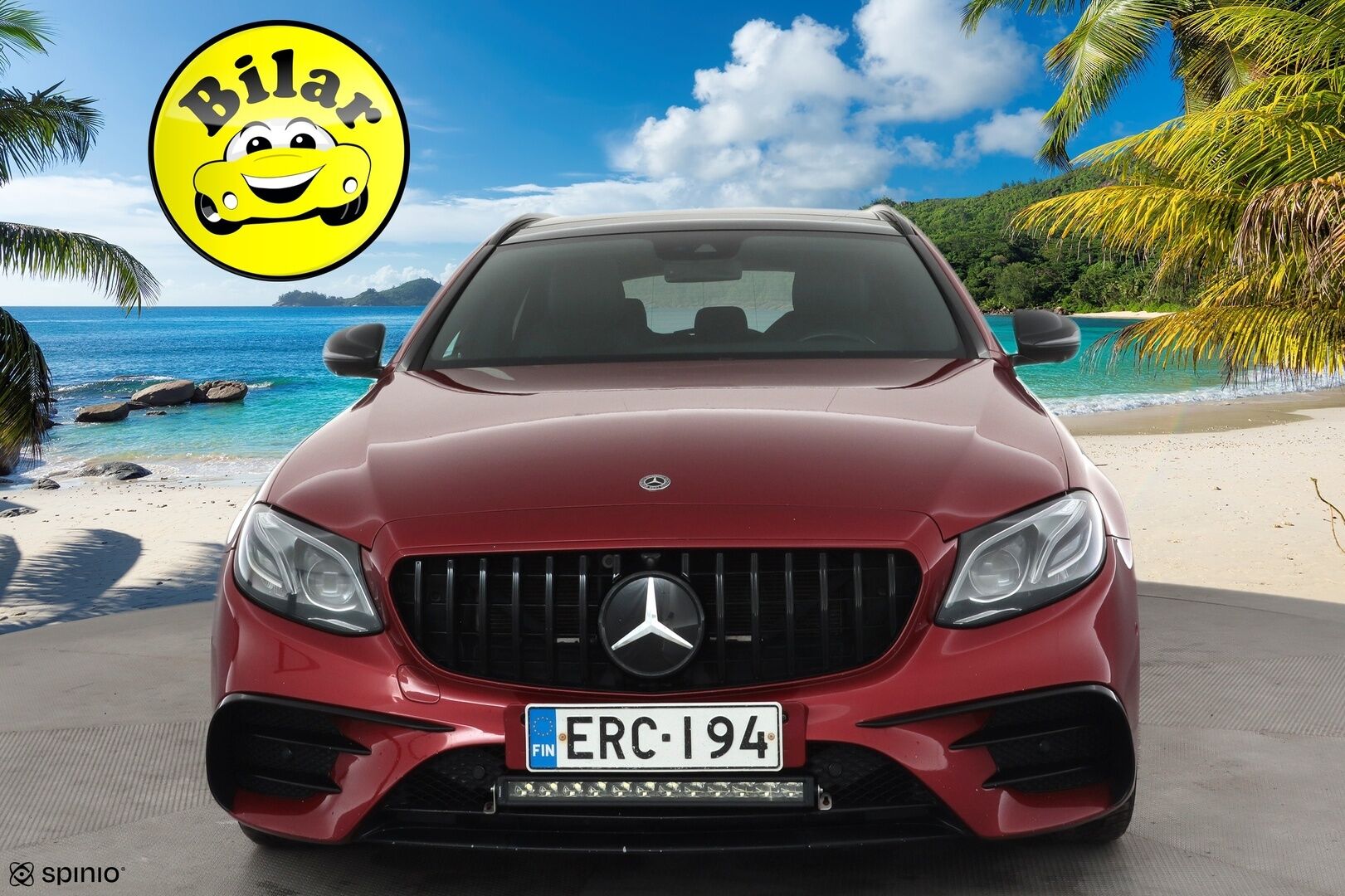 Mercedes-Benz E 2018 220 d 4Matic T A Business AMG - Burmester | Panorama | Webasto | Koukku | ACC | Multibeam | 360 | Sportpenkit | Kahdet renkaat aluvanteilla