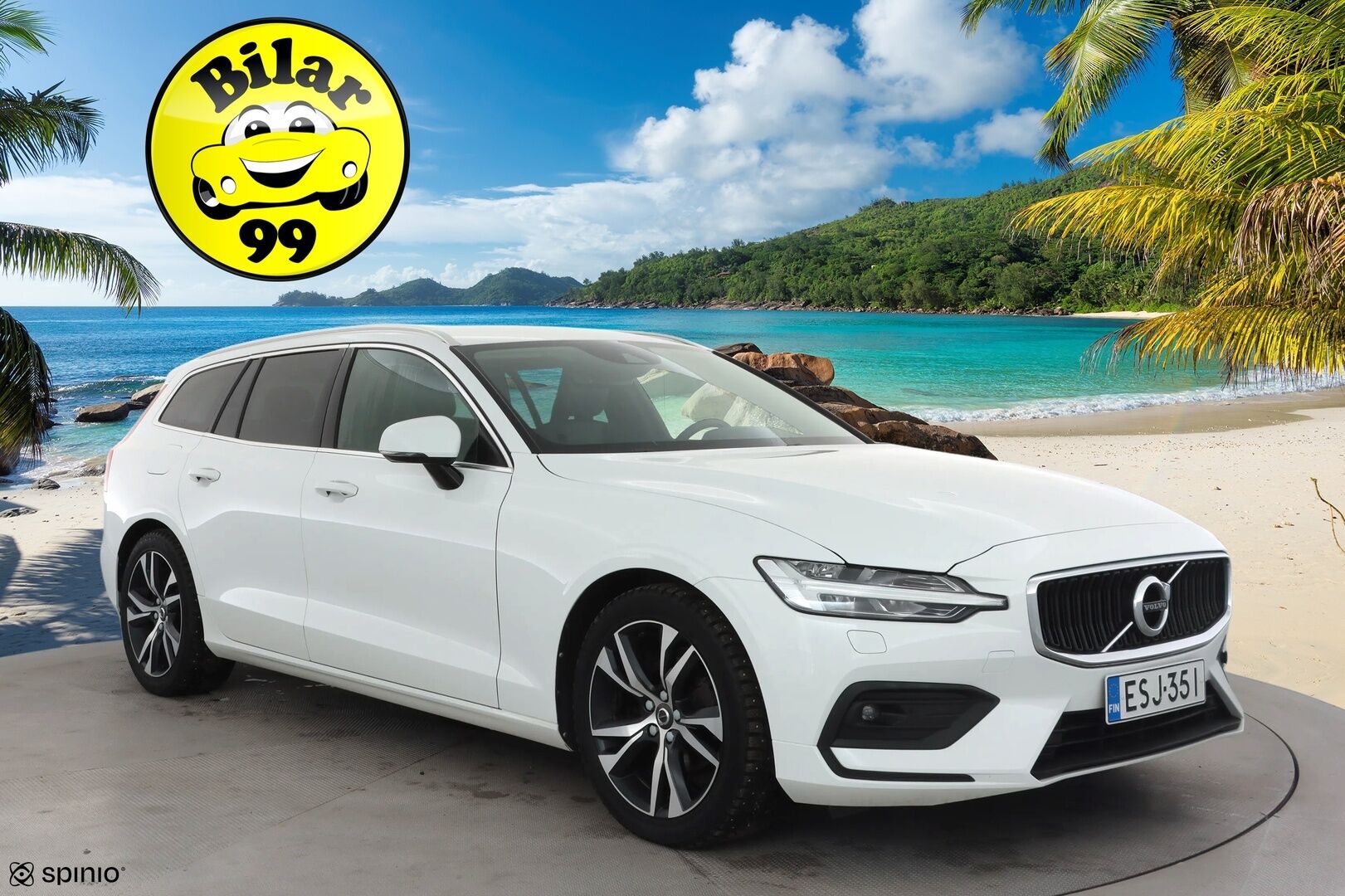 Volvo V60 2021 D3 AWD Business aut * Webasto / Koukku / ACC / Full-LED / P.kamera / Kaistavahti / Keyless * - Suomi-auto / Merkkihuollot / Kahdet renkaat aluvanteilla - HULLUT AVAJAISHULINAT KORKOTARJOUS 3,29 %