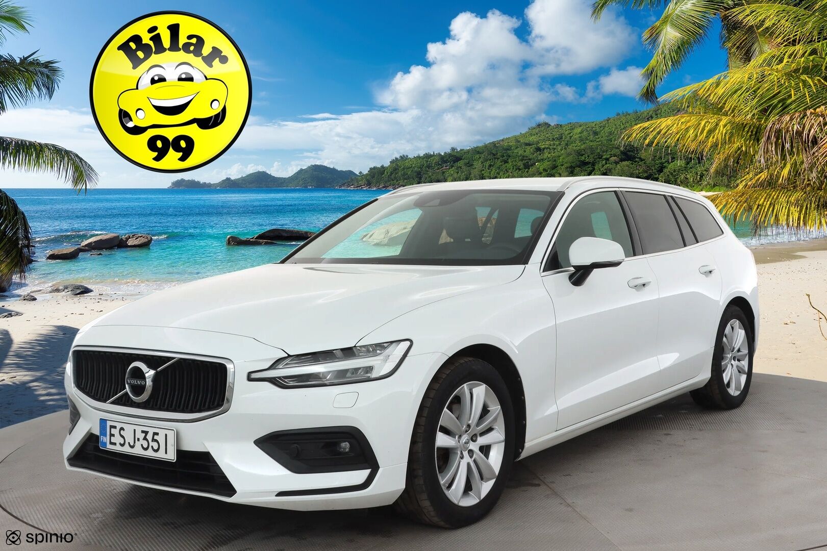 Volvo V60 2021 D3 AWD Business aut * Webasto / Koukku / ACC / Full-LED / P.kamera / Kaistavahti / Keyless * - Suomi-auto / Merkkihuollot / Kahdet renkaat aluvanteilla 