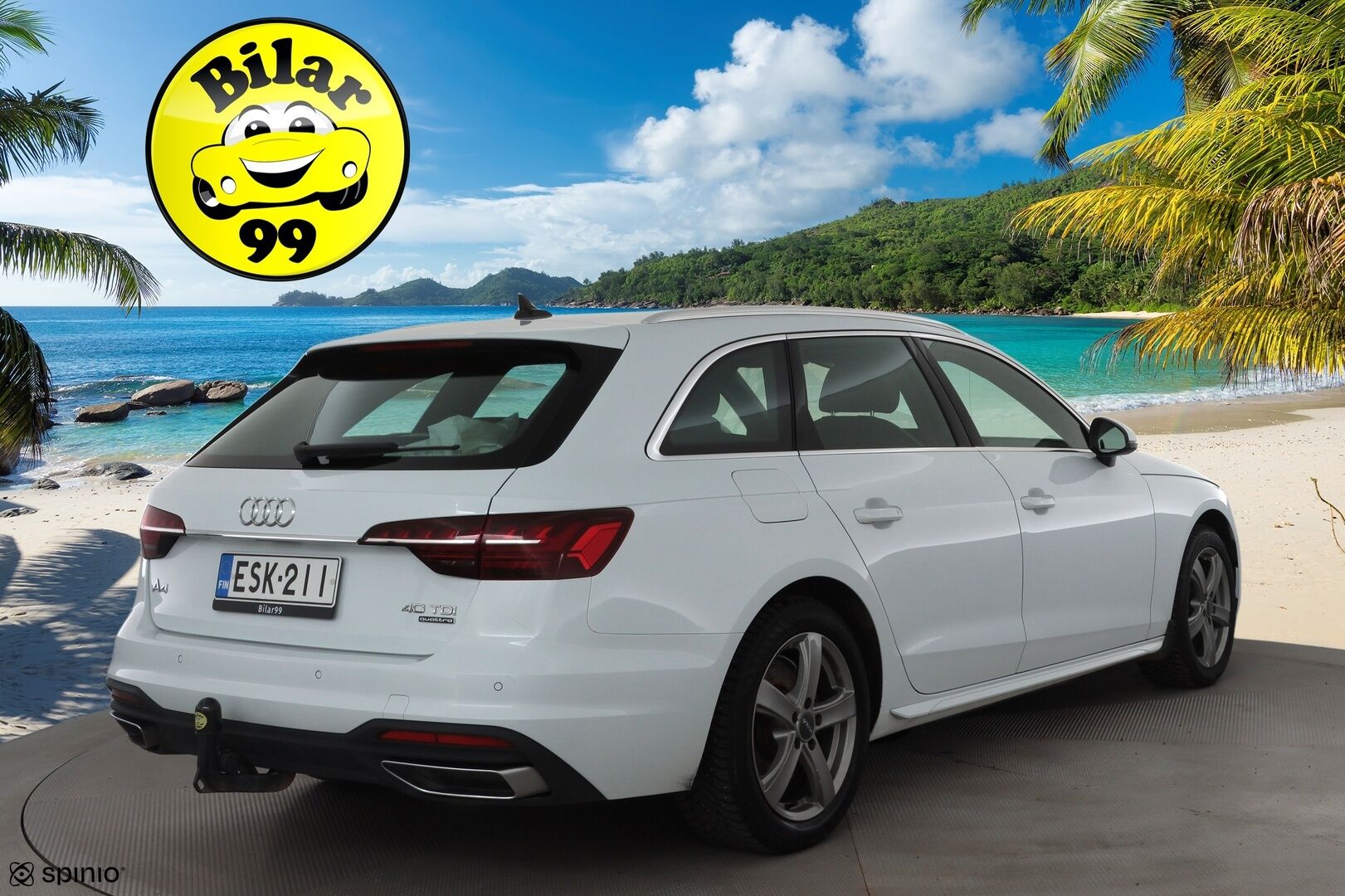 Audi A4 2022 Avant Business Advanced 40 TDI 140 kW quattro S tronic * Webasto / Koukku / ACC / Matrix / P.Tutkat / Sportpenkit * - 1-om Suomi-auto / Kahdet renkaat aluvanteilla / Merkkihuollot