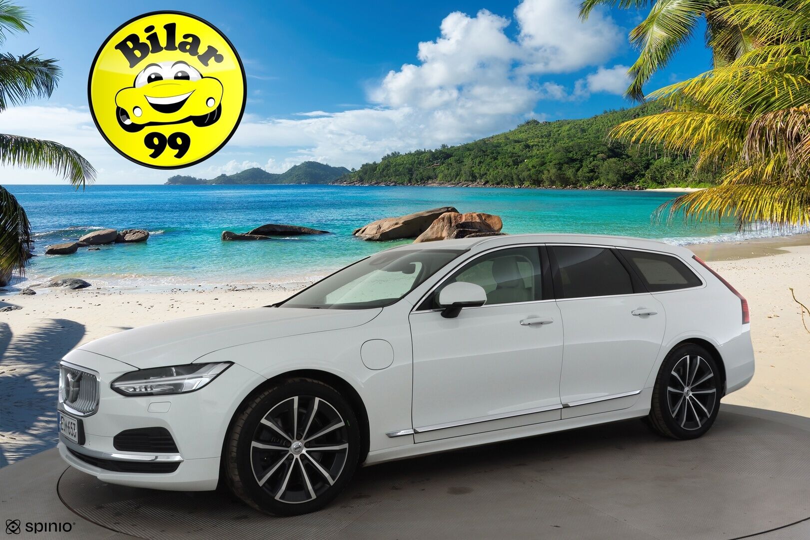 Volvo V90 2021 T6 TwE AWD Inscription aut * ACC / P.kamera / LED / Navi / Muistipenkit / Webasto / Vaaleat nahat / BLIS * - 1.Om Suomi-auto / Akku kuntotarkastettu / Kahdet renkaat aluvanteilla / Merkkihuollettu