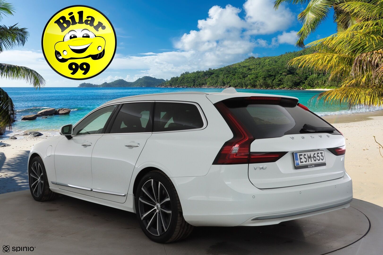 Volvo V90 2021 T6 TwE AWD Inscription aut * ACC / P.kamera / LED / Navi / Muistipenkit / Webasto / Vaaleat nahat / BLIS * - 1.Om Suomi-auto / Akku kuntotarkastettu / Kahdet renkaat aluvanteilla / Merkkihuollettu