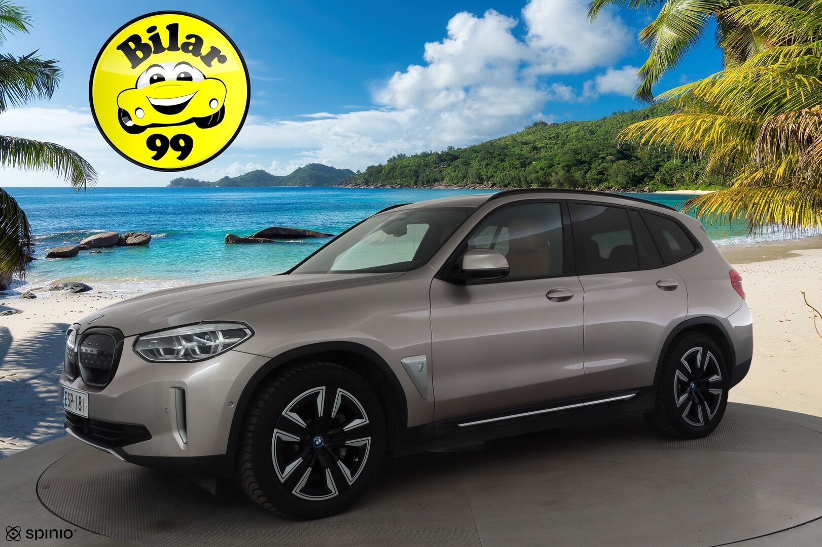 BMW iX3 2021 G08 Charged Plus * ACC / HUD / 360° / Adapt.LED / Panorama / Muistipenkki / Koukku / H&K / Comfort Access / Ruskeat nahat * - SoH 95,3% / Suomi-auto / Kahdet renkaat aluvanteilla / Merkkihuollettu / Supervarusteet