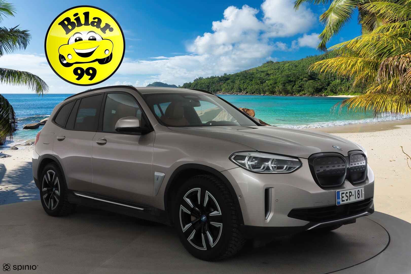 BMW iX3 2021 G08 Charged Plus * ACC / HUD / 360° / Adapt.LED / Panorama / Muistipenkki / Koukku / H&K / Comfort Access / Ruskeat nahat * - SoH 95,3% / Suomi-auto / Kahdet renkaat aluvanteilla / Merkkihuollettu / Supervarusteet