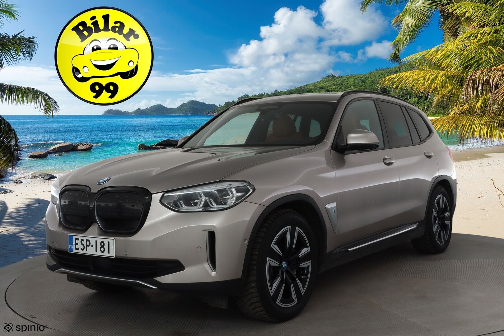 BMW iX3 2021 G08 Charged Plus * ACC / HUD / 360° / Adapt.LED / Panorama / Muistipenkki / Koukku / H&K / Comfort Access / Ruskeat nahat * - SoH 95,3% / Suomi-auto / Kahdet renkaat aluvanteilla / Merkkihuollettu / Supervarusteet