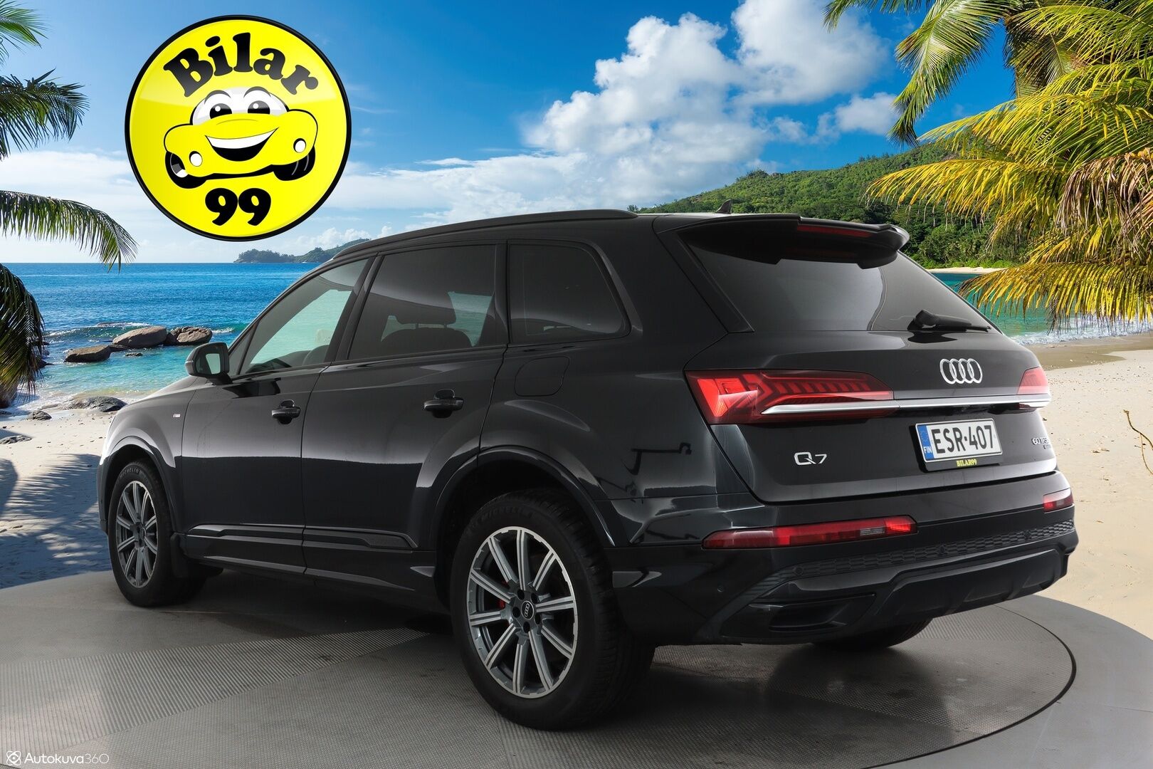 Audi Q7 2021 Business S line 60 TFSI e quattro **Adapt. vakkari / Ilma-alusta / Matrix LED / Sporttipenkit / P.kamera / Koukku** - Black Optic - paketti / 1-om. Suomi-auto / Merkkihuollettu