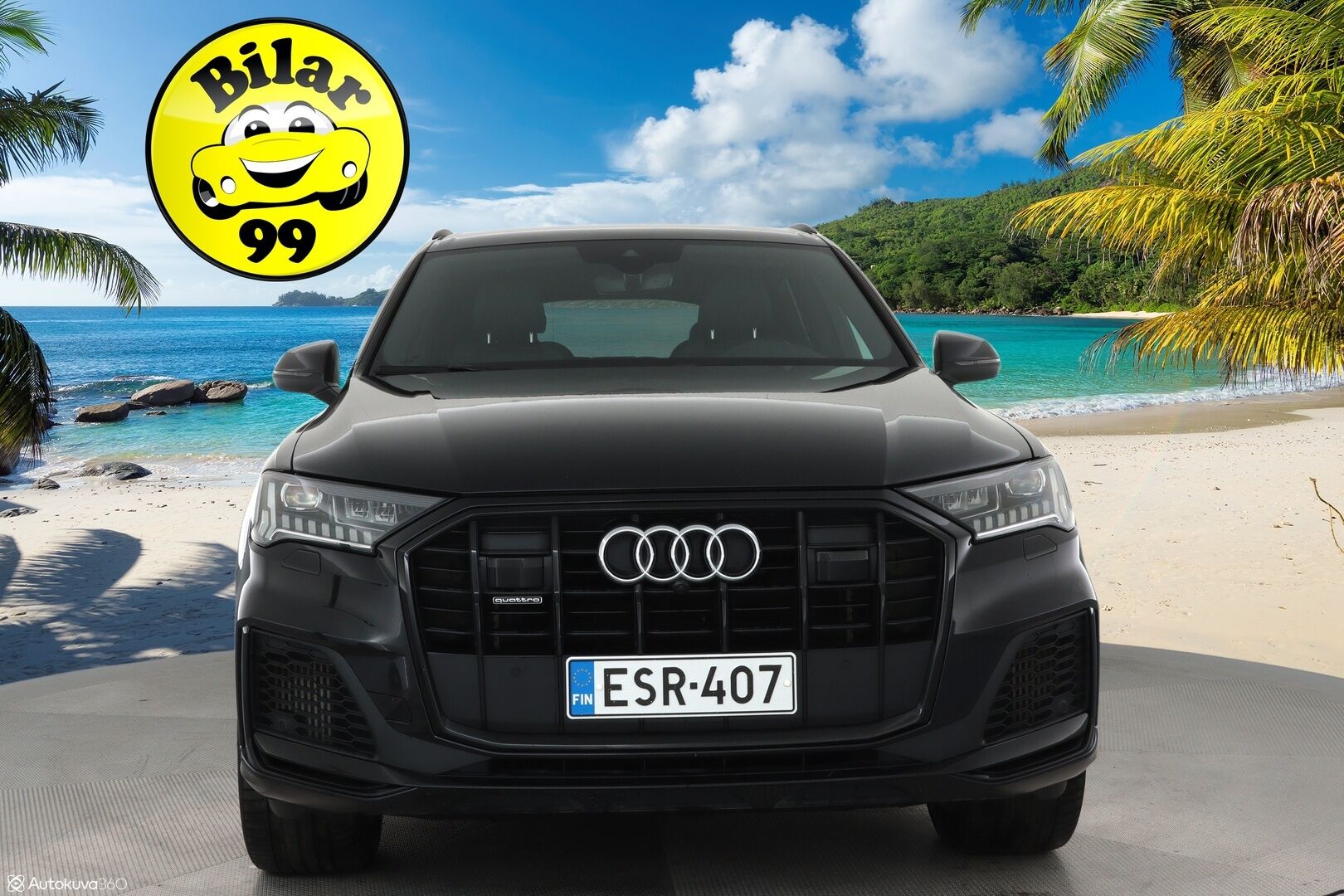 Audi Q7 2021 Business S line 60 TFSI e quattro **Adapt. vakkari / Ilma-alusta / Matrix LED / Sporttipenkit / P.kamera / Koukku** - 2,99 % KORKOTARJOUS TÄHÄN AUTOON - Black Optic - paketti / 1-om. Suomi-auto / Merkkihuollettu 
