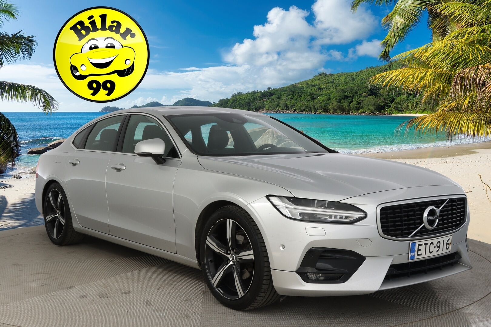 Volvo S90 2018 D4 AWD R-Design aut *Muistipenkki / ACC / BLIS / Vetokoukku / Webasto / Lasikattoluukku* - *Seuraava katsastus 4/26 / 2x Hyvät renkaat ja alumiinivanteet*