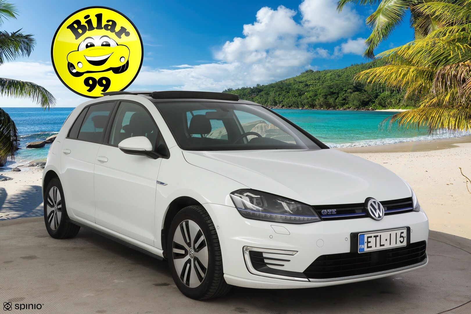 Volkswagen Golf 2015 GTE Plug-In Hybrid 150 kW (204 hv) DSG-automaatti * Kattoluukku / ACC / BLIS / KeyLess / Navi / Tutkat * - Merkkihuollettu! / Kahdet hyvät renkaat / Siisti! 