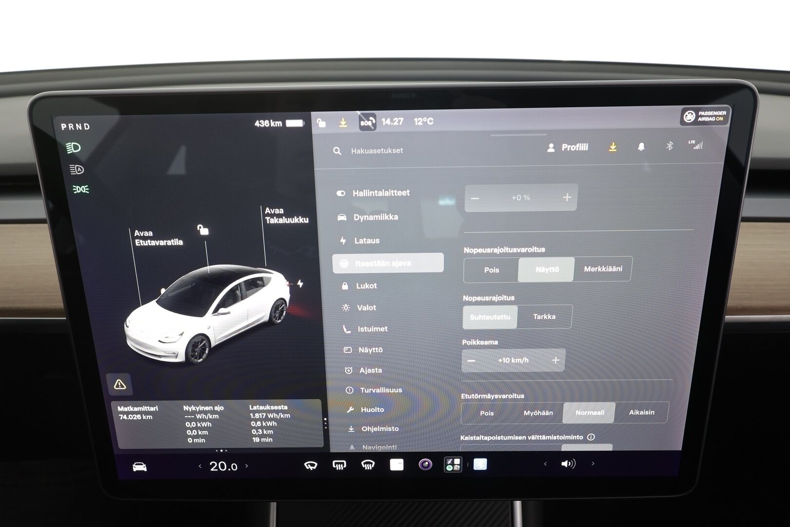 Tesla Model 3 2019 Performance - | ACC | Lasikatto | Premium audio | P.kamera | Sähkönahat | Muistipenkki | Track mode | LED | 2x renkaat aluin | 
