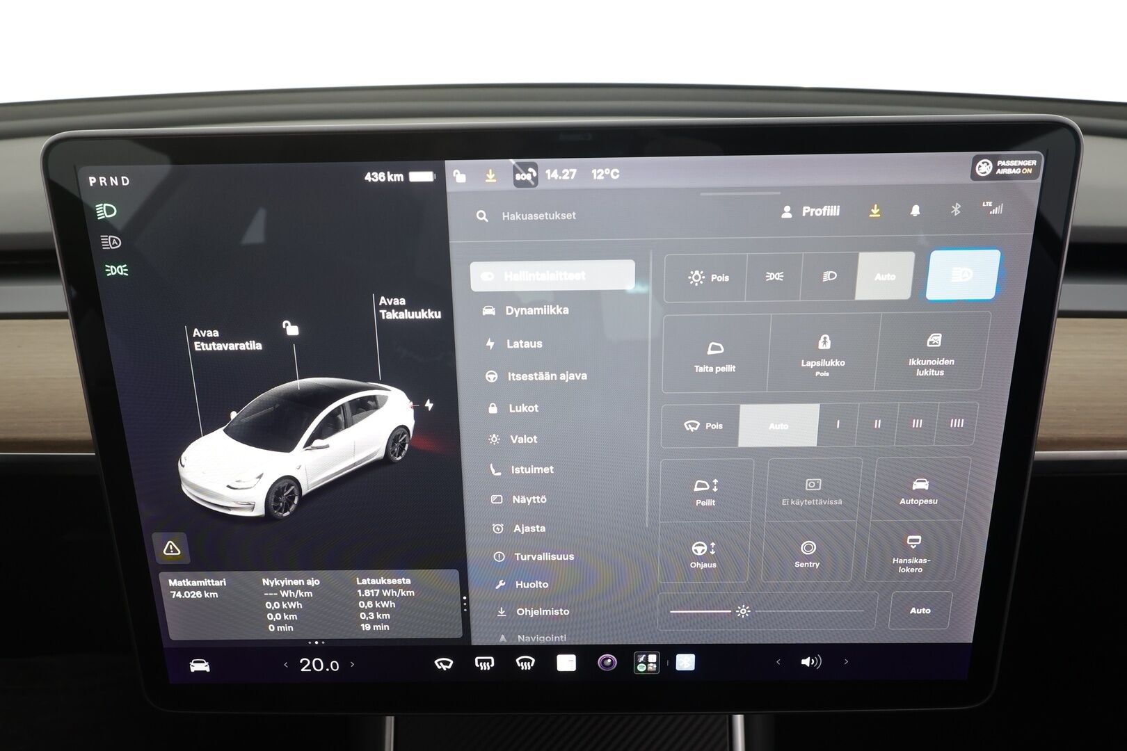 Tesla Model 3 2019 Performance - | ACC | Lasikatto | Premium audio | P.kamera | Sähkönahat | Muistipenkki | Track mode | LED | 2x renkaat aluin | 