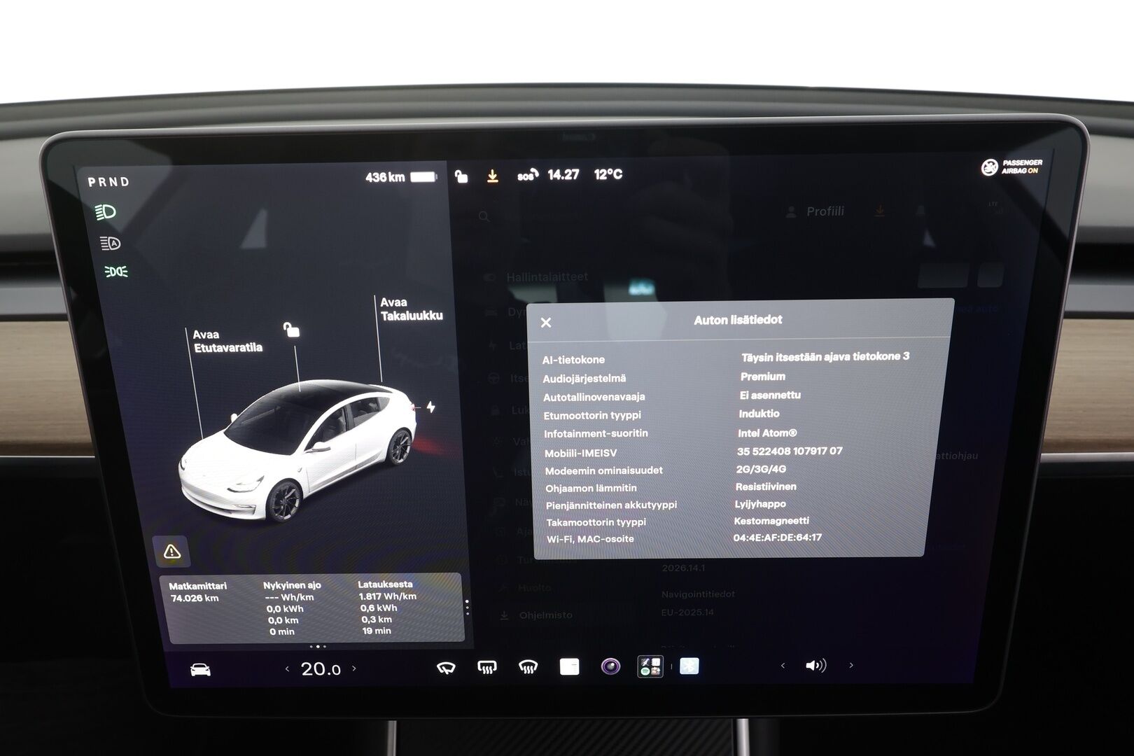 Tesla Model 3 2019 Performance - | ACC | Lasikatto | Premium audio | P.kamera | Sähkönahat | Muistipenkki | Track mode | LED | 2x renkaat aluin | 