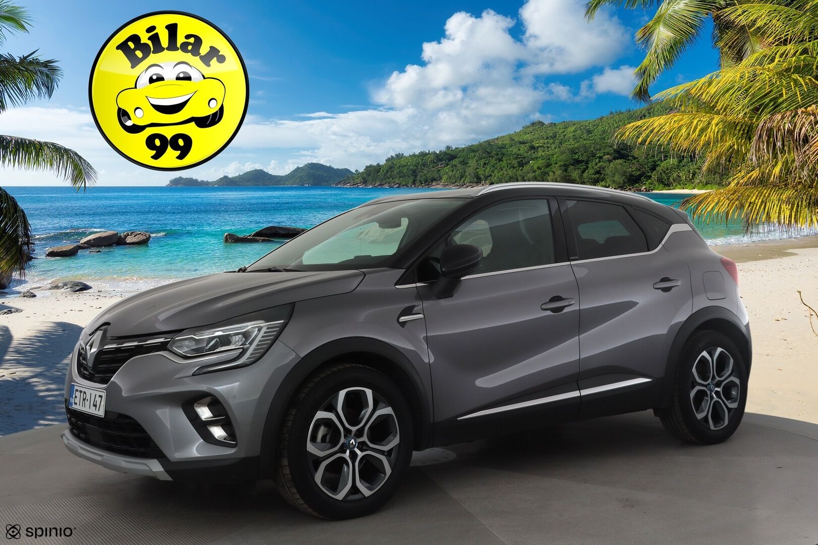 Renault Captur 2021 E-TECH Plug-in hybrid Intens * ACC / LED-Pure Vision / P.Kamera / Navi / Kaistavahti / KeylessGO * - 1-om. Suomi-auto / 2x Latauskaapelit / Kahdet renkaat Renaultin aluvantein / Akku kuntotarkastettu / Viimeisin huolto 47tkm - HULLUT JOULUT KORKOTARJOUS 2,49% 