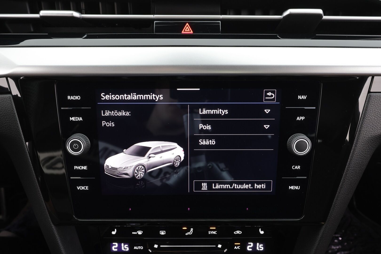 Volkswagen Arteon 2021 Shooting Brake R-Line 2,0 TDI SCR 110 kW DSG - Webasto | Koukku | ACC | Adapt.LED | P.Kamera | Navi | Keyless | Suomi-auto | Kahdet renkaat aluvanteilla 