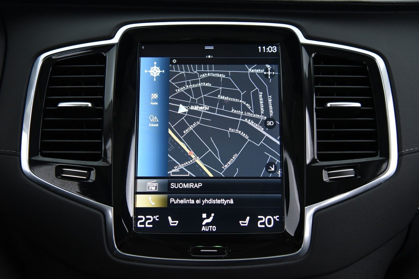Volvo XC90 2022 B5 AWD MHEV Inscription aut 7-P / Webasto / Adapt. vak / P-Kamera / Muistipenkit / BLIS / Keyless / Apple&Android - 3,99 % KORKOTARJOUS TÄHÄN AUTOON 31.8. ASTI! - Suomi-Auto / 7-istuimella / 2x renkailla & vanteilla!