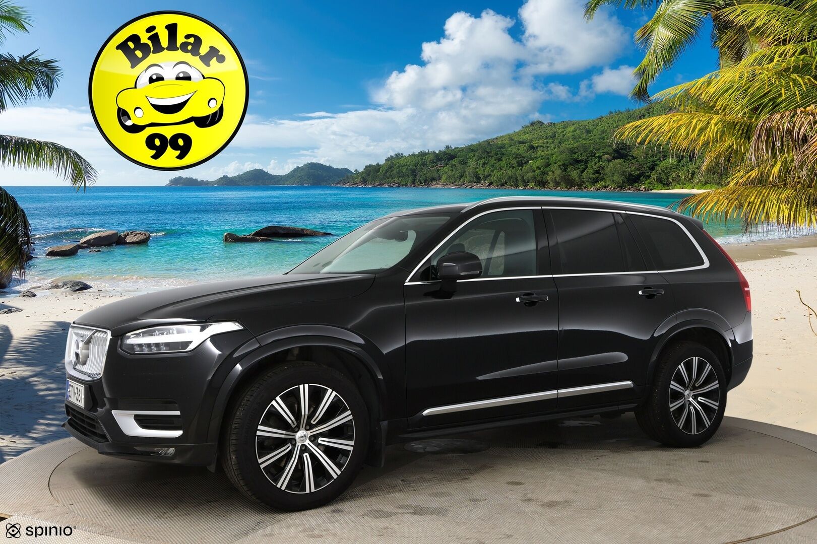 Volvo XC90 2022 B5 AWD MHEV Inscription aut 7-P / Webasto / Adapt. vak / P-Kamera / Muistipenkit / BLIS / Keyless / Apple&Android - 3,99 % KORKOTARJOUS TÄHÄN AUTOON 31.8. ASTI! - Suomi-Auto / 7-istuimella / 2x renkailla & vanteilla!