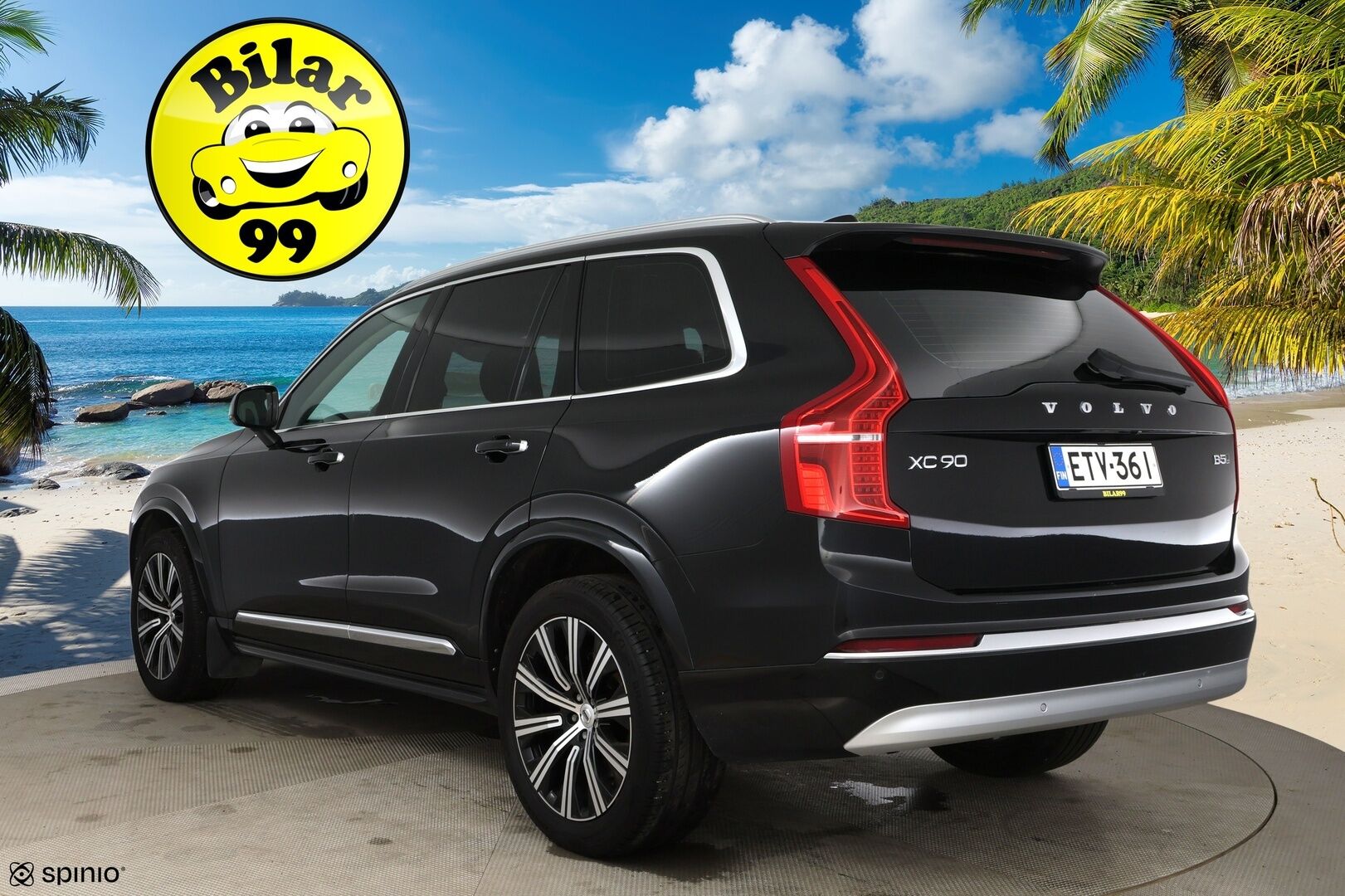 Volvo XC90 2022 B5 AWD MHEV Inscription aut 7-P / Webasto / Adapt. vak / P-Kamera / Muistipenkit / BLIS / Keyless / Apple&Android - 3,99 % KORKOTARJOUS TÄHÄN AUTOON 31.8. ASTI! - Suomi-Auto / 7-istuimella / 2x renkailla & vanteilla!