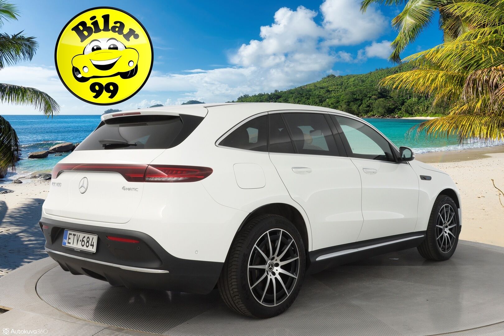 Mercedes-Benz EQC 2022 400 4MATIC Business AMG  *Distronic+ / Widescreen / Navi / Koukku / Keyless / Ambient / Blis / Muistipenkit - 3,99 % KORKOTARJOUS TÄHÄN AUTOON - 31.5. ASTI! - Suomi-auto / Kahdet vanteet renkaineen / Kaikki huollot tehty Veholla!