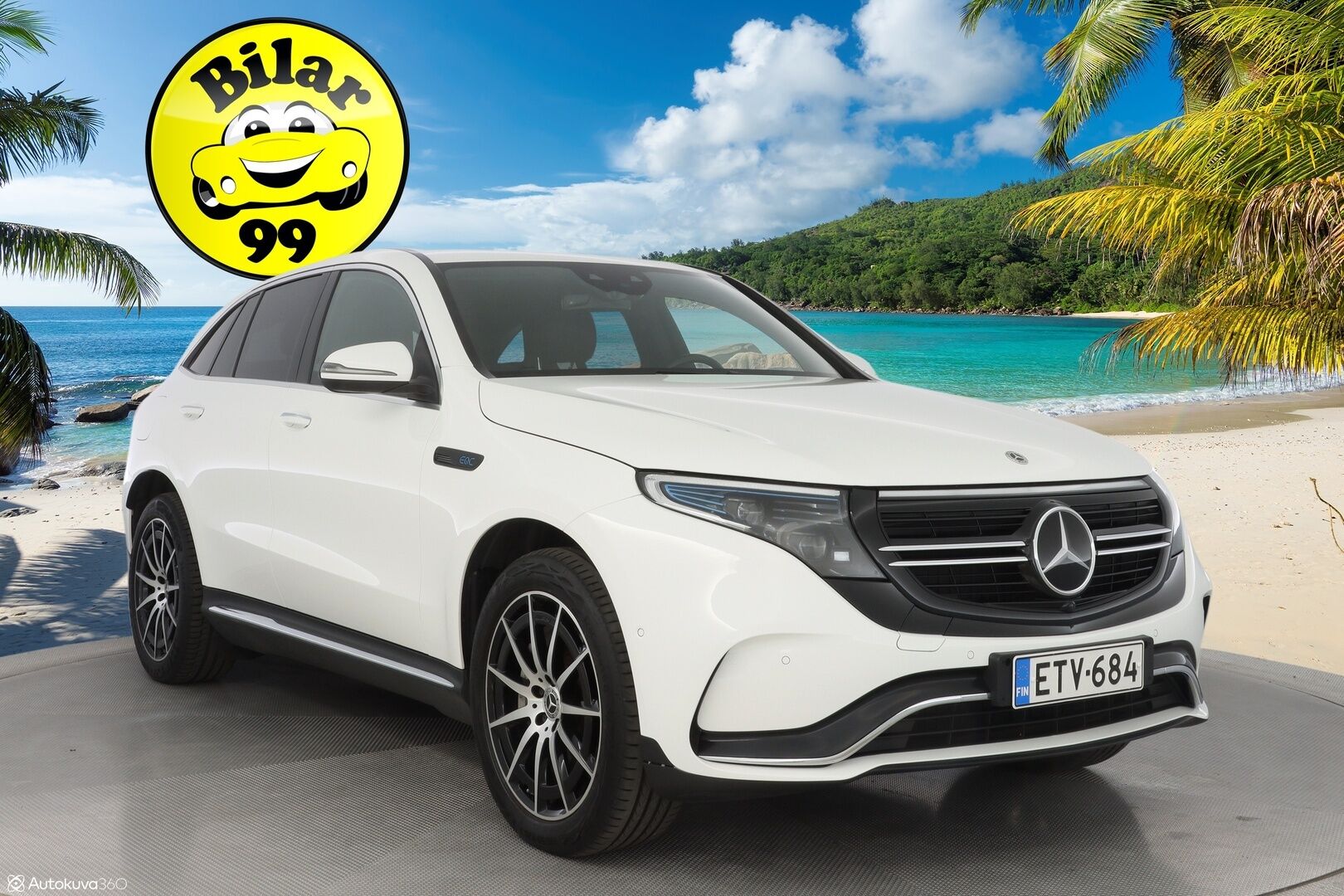 Mercedes-Benz EQC 2022 400 4MATIC Business AMG  *Distronic+ / Widescreen / Navi / Koukku / Keyless / Ambient / Blis / Muistipenkit - 3,99 % KORKOTARJOUS TÄHÄN AUTOON - 31.5. ASTI! - Suomi-auto / Kahdet vanteet renkaineen / Kaikki huollot tehty Veholla!