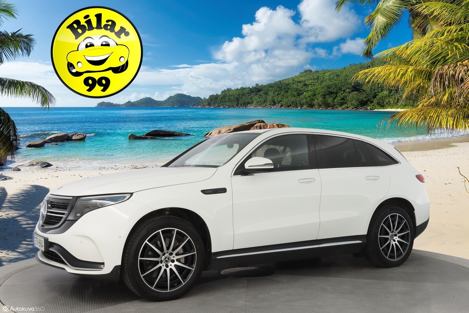 Mercedes-Benz EQC 2022 400 4MATIC Business AMG  *Distronic+ / Widescreen / Navi / Koukku / Keyless / Ambient / Blis / Muistipenkit - 3,99 % KORKOTARJOUS TÄHÄN AUTOON - 31.5. ASTI! - Suomi-auto / Kahdet vanteet renkaineen / Kaikki huollot tehty Veholla!