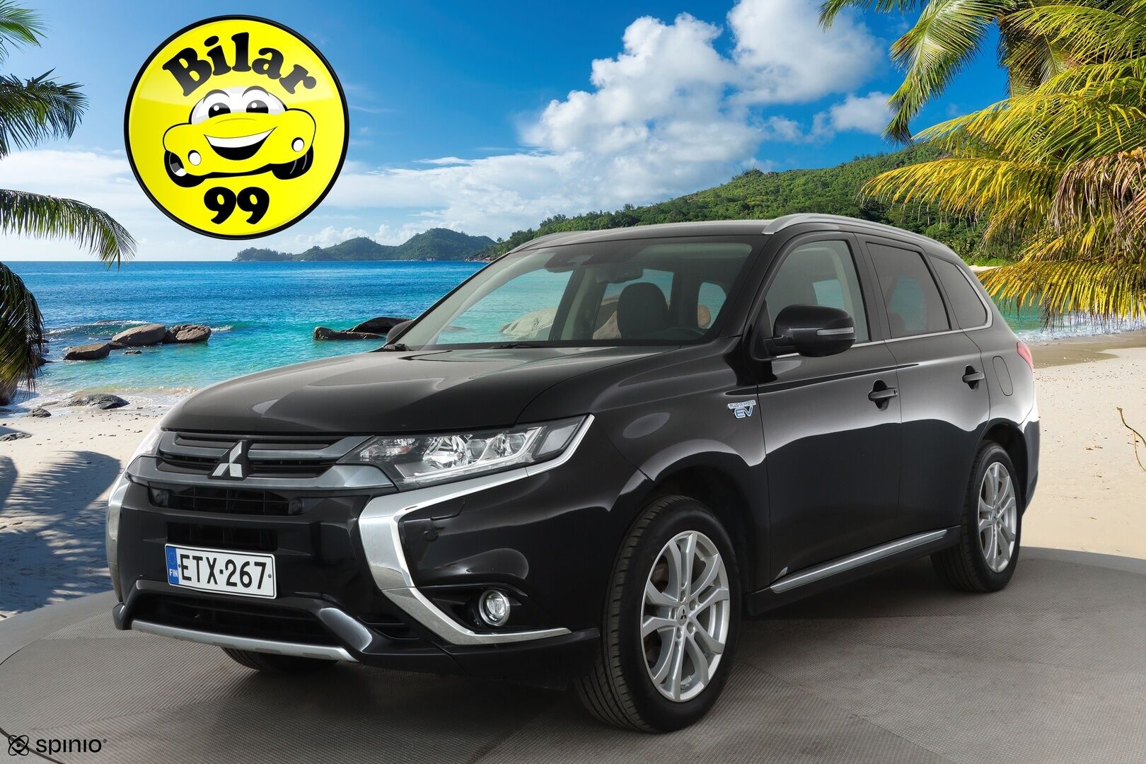 Mitsubishi Outlander PHEV 2017 PHEV Instyle Navi **Adapt.Vakkari / Koukku / Lasikattoluukku / 360° / Nahkaverhoilu / Kaistavahti** - Kahdet Renkaat