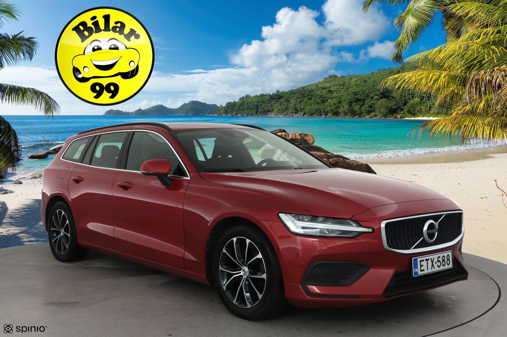 Volvo V60 2021 B3 MHEV Business Edition DCT aut **Vakkari / Webasto / P.tutka / KeylessGo / Ratinlämmitin** - 1.Om Suomi-auto / Merkkihuollettu / Kahdet renkaat aluvanteilla / Penkinlämmittimet takana
