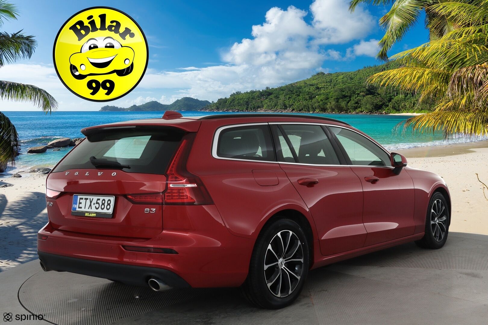 Volvo V60 2021 B3 MHEV Business Edition DCT aut **Vakkari / Webasto / P.tutka / KeylessGo / Ratinlämmitin** - 1.Om Suomi-auto / Merkkihuollettu / Kahdet renkaat aluvanteilla / Penkinlämmittimet takana