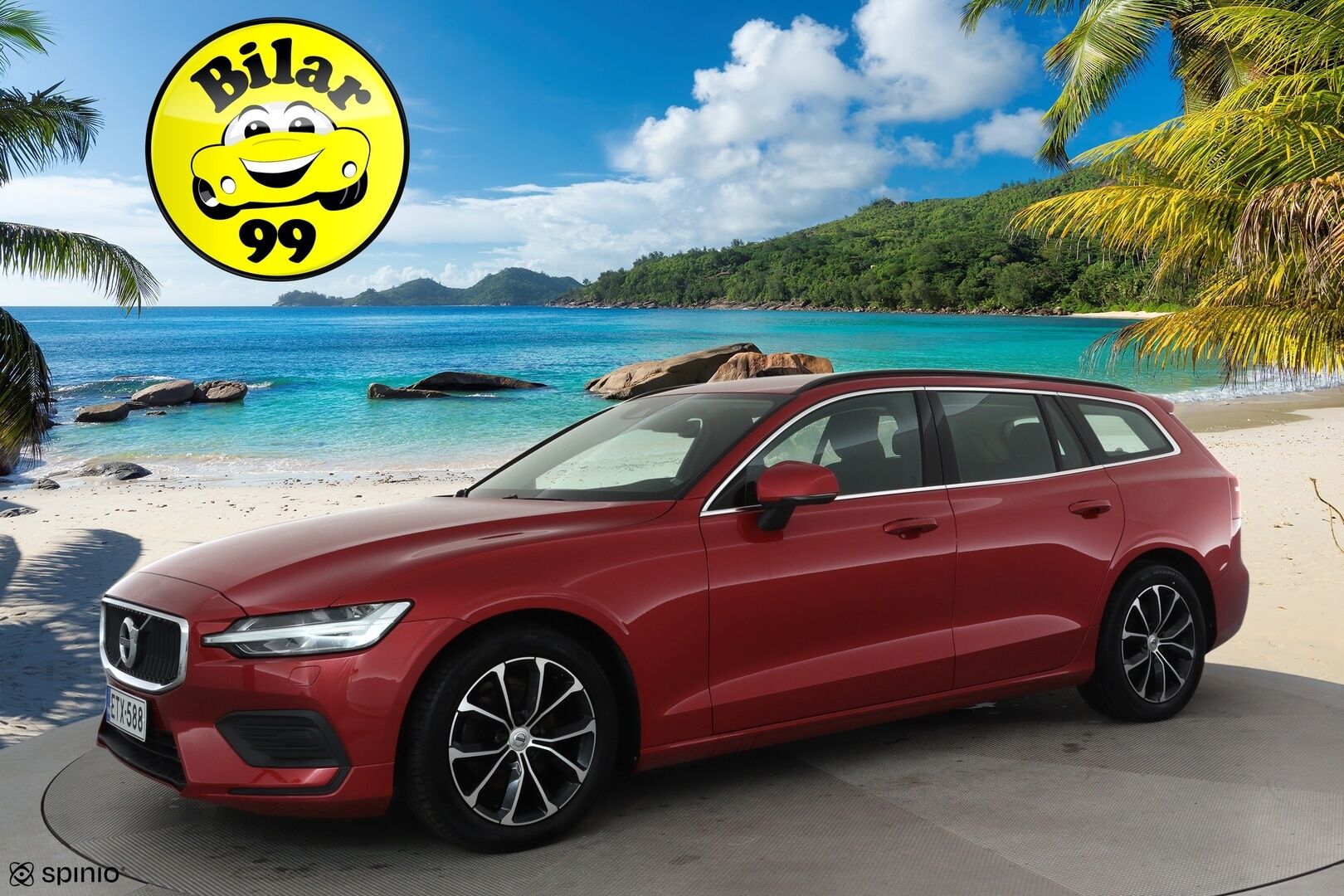 Volvo V60 2021 B3 MHEV Business Edition DCT aut **Vakkari / Webasto / P.tutka / KeylessGo / Ratinlämmitin** - 1.Om Suomi-auto / Merkkihuollettu / Kahdet renkaat aluvanteilla / Penkinlämmittimet takana