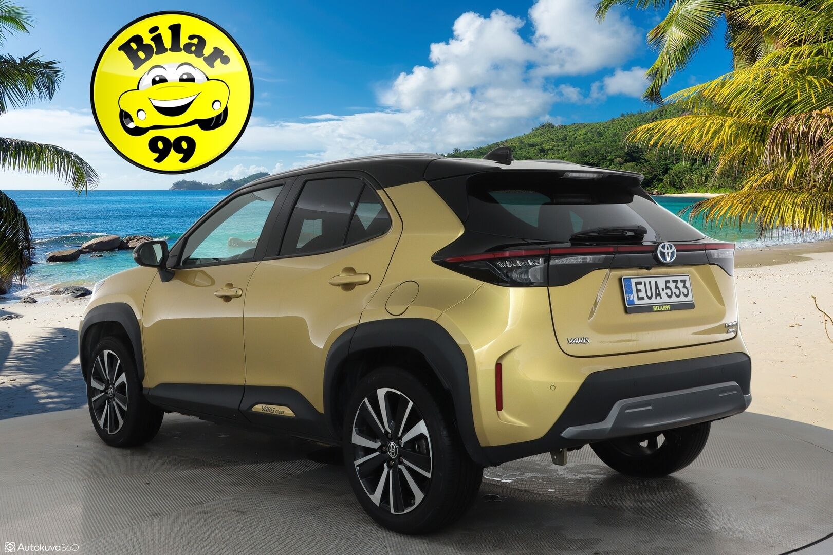 Toyota Yaris Cross 2023 1,5 Hybrid AWD-i Premiere Edition **HUD / JBL / Lasikatto / KeylessGo / Adapt.vakkari / Nahkapenkit / P.kamera** - 3,99 % KORKOTARJOUS TÄHÄN AUTOON - 1.om Suomi-auto / kahdet renkaat aluvanteilla / Merkkihuollettu