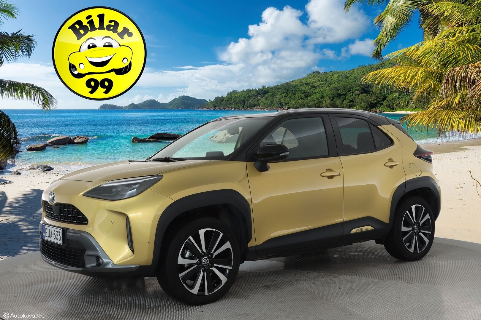 Toyota Yaris Cross 2023 1,5 Hybrid AWD-i Premiere Edition **HUD / JBL / Lasikatto / KeylessGo / Adapt.vakkari / Nahkapenkit / P.kamera** - 3,99 % KORKOTARJOUS TÄHÄN AUTOON - 1.om Suomi-auto / kahdet renkaat aluvanteilla / Merkkihuollettu