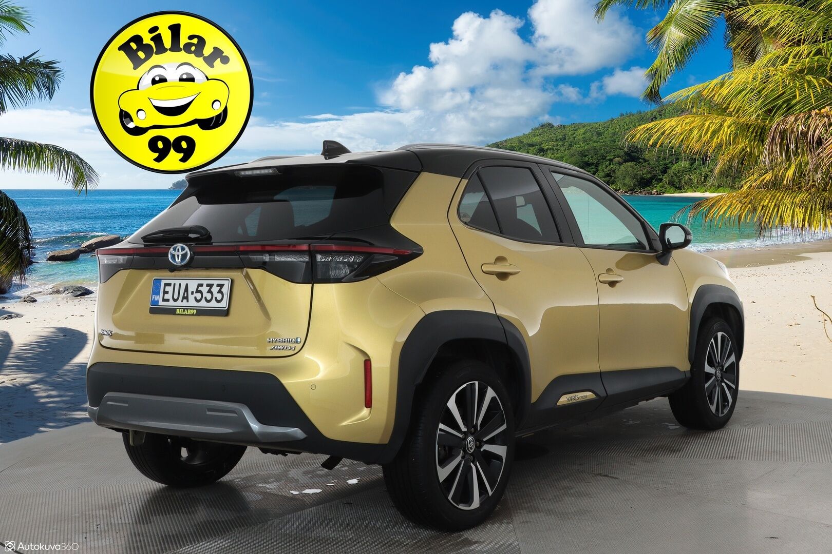 Toyota Yaris Cross 2023 1,5 Hybrid AWD-i Premiere Edition **HUD / JBL / Lasikatto / KeylessGo / Adapt.vakkari / Nahkapenkit / P.kamera** - 3,99 % KORKOTARJOUS TÄHÄN AUTOON - 1.om Suomi-auto / kahdet renkaat aluvanteilla / Merkkihuollettu