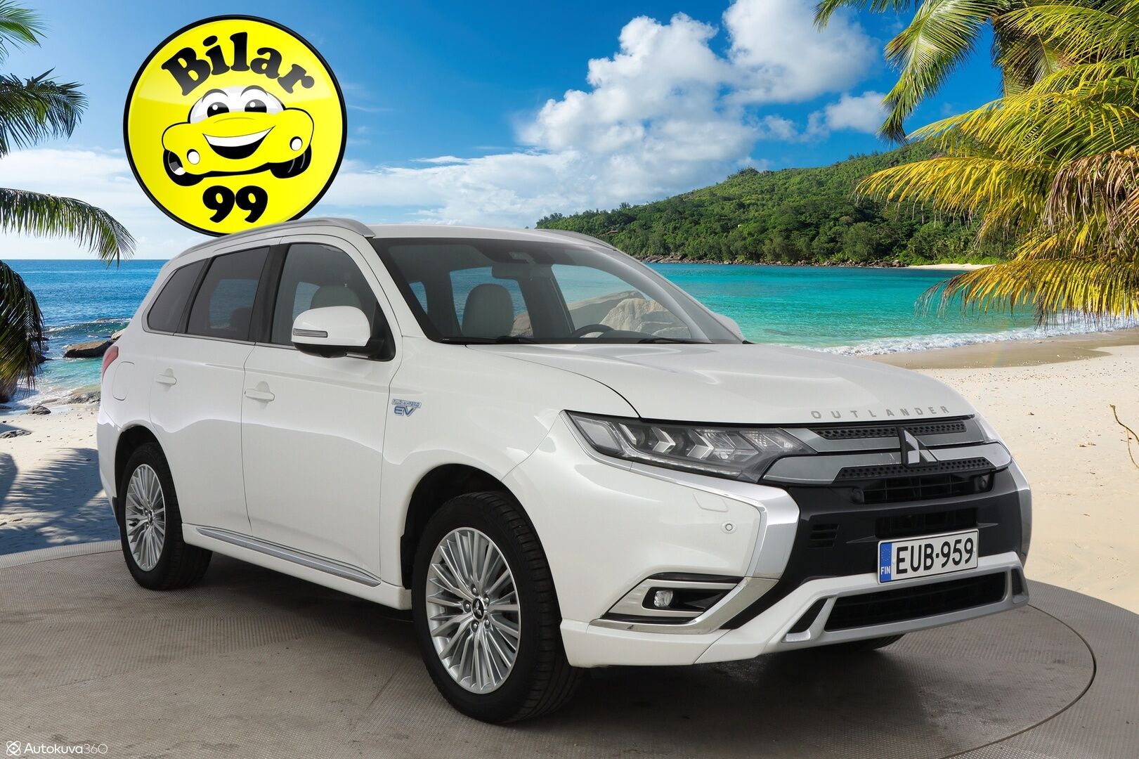 Mitsubishi Outlander PHEV 2020 Business 4WD 5P - Adapt.Vakkari / Power Sound / 360-Kamera / Vetokoukku / LED / Vaalea Nahkasisusta / KeylessGo / Supervarusteet!