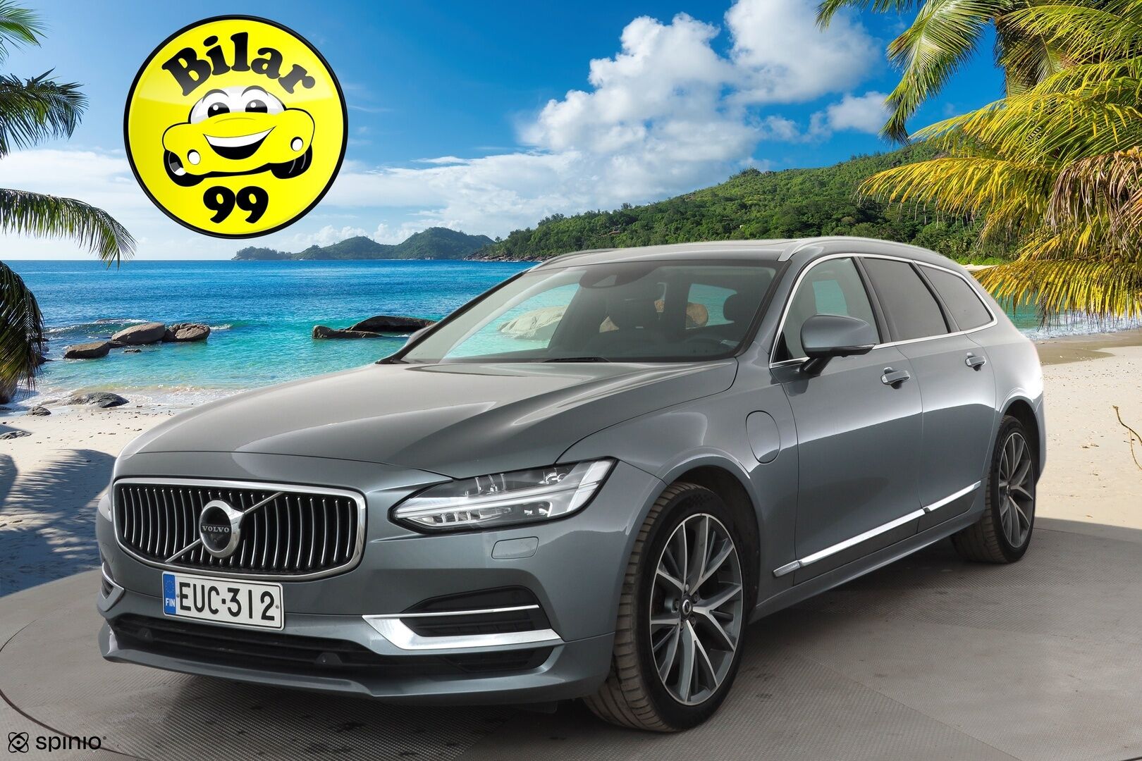 Volvo V90 2019 T8 AWD Inscription aut * Pilot assist / Webasto / Koukku / HUD / Panorama / Muistipenkit / B&W / 360-Kamera / Sporttipenkit / Keyless * - Bowers&Wilkins / HUD / Merkkihuollot / Juuri huollettu