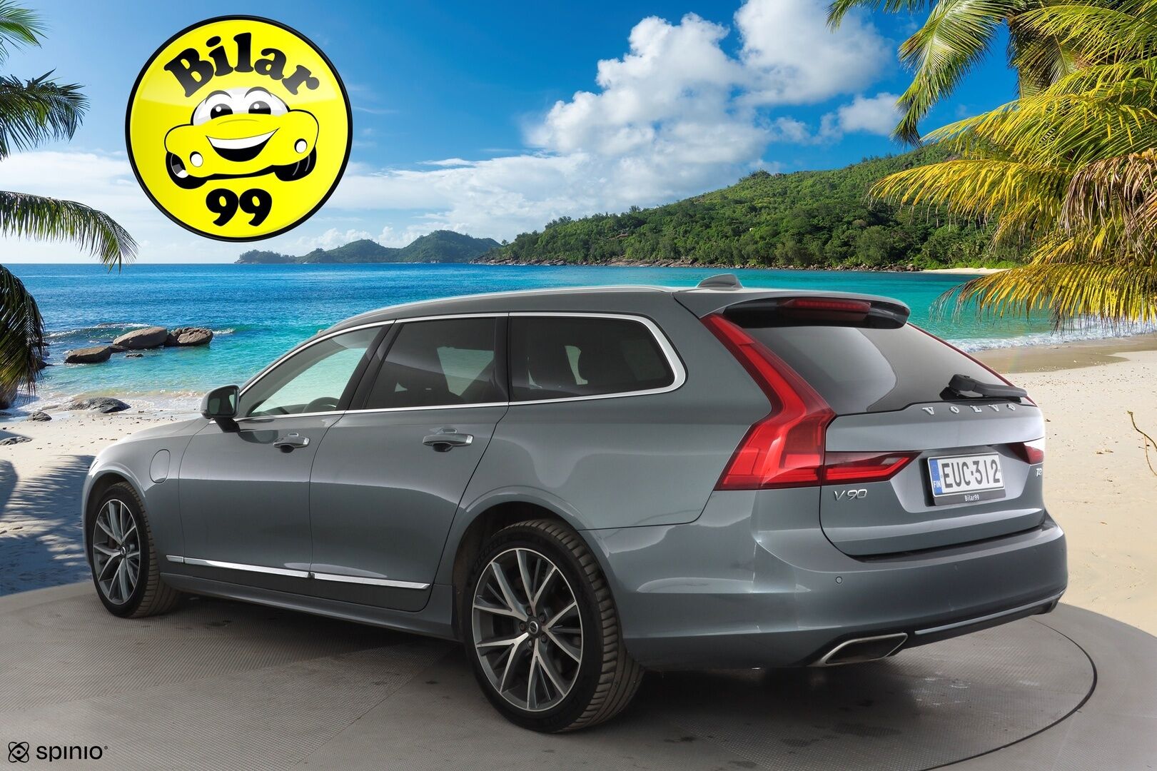 Volvo V90 2019 T8 AWD Inscription aut * Pilot assist / Webasto / Koukku / HUD / Panorama / Muistipenkit / B&W / 360-Kamera / Sporttipenkit / Keyless * - Bowers&Wilkins / HUD / Merkkihuollot / Juuri huollettu